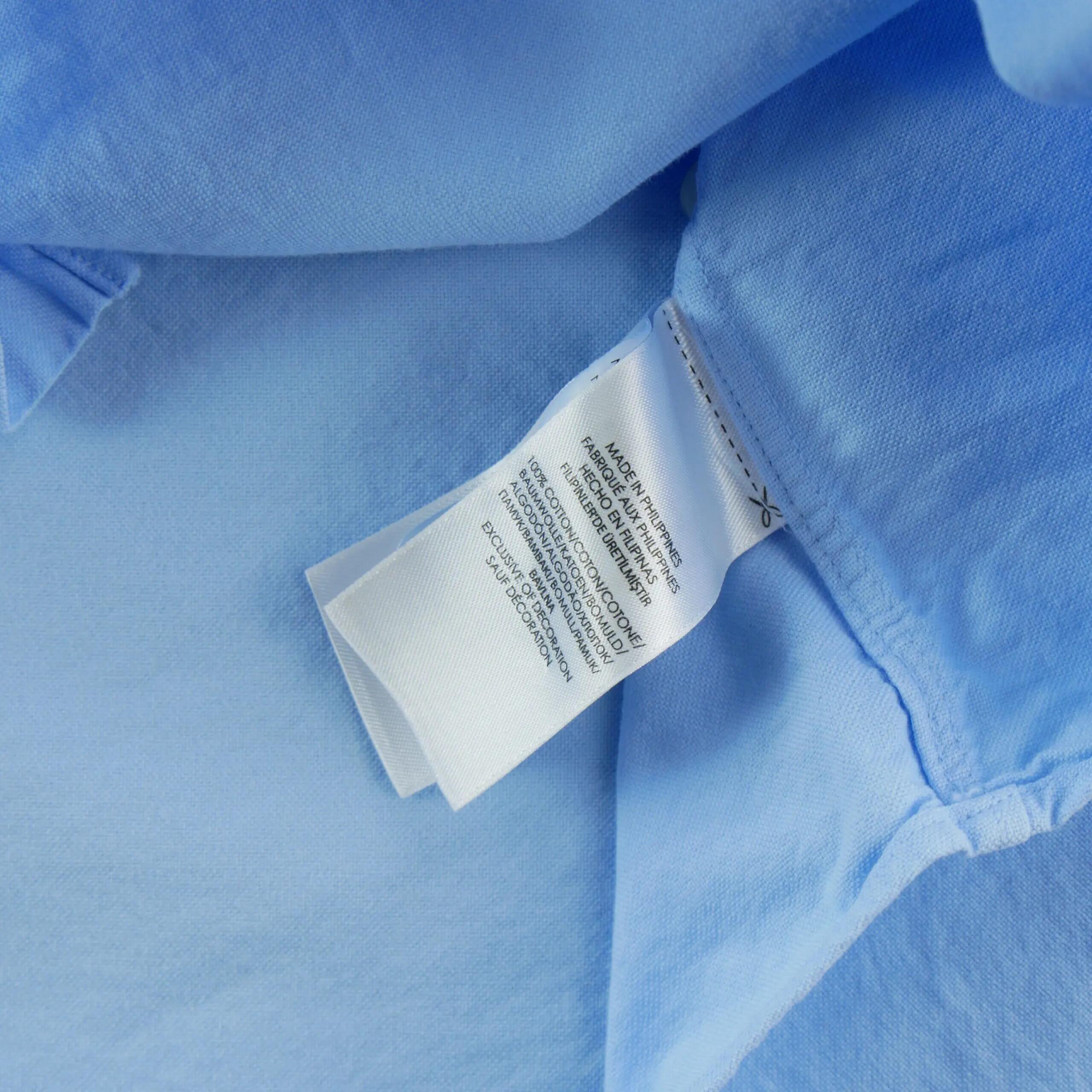 Refurbished - Klassische Herrenhemd uni Oxford Blau - Wie neu 6/6