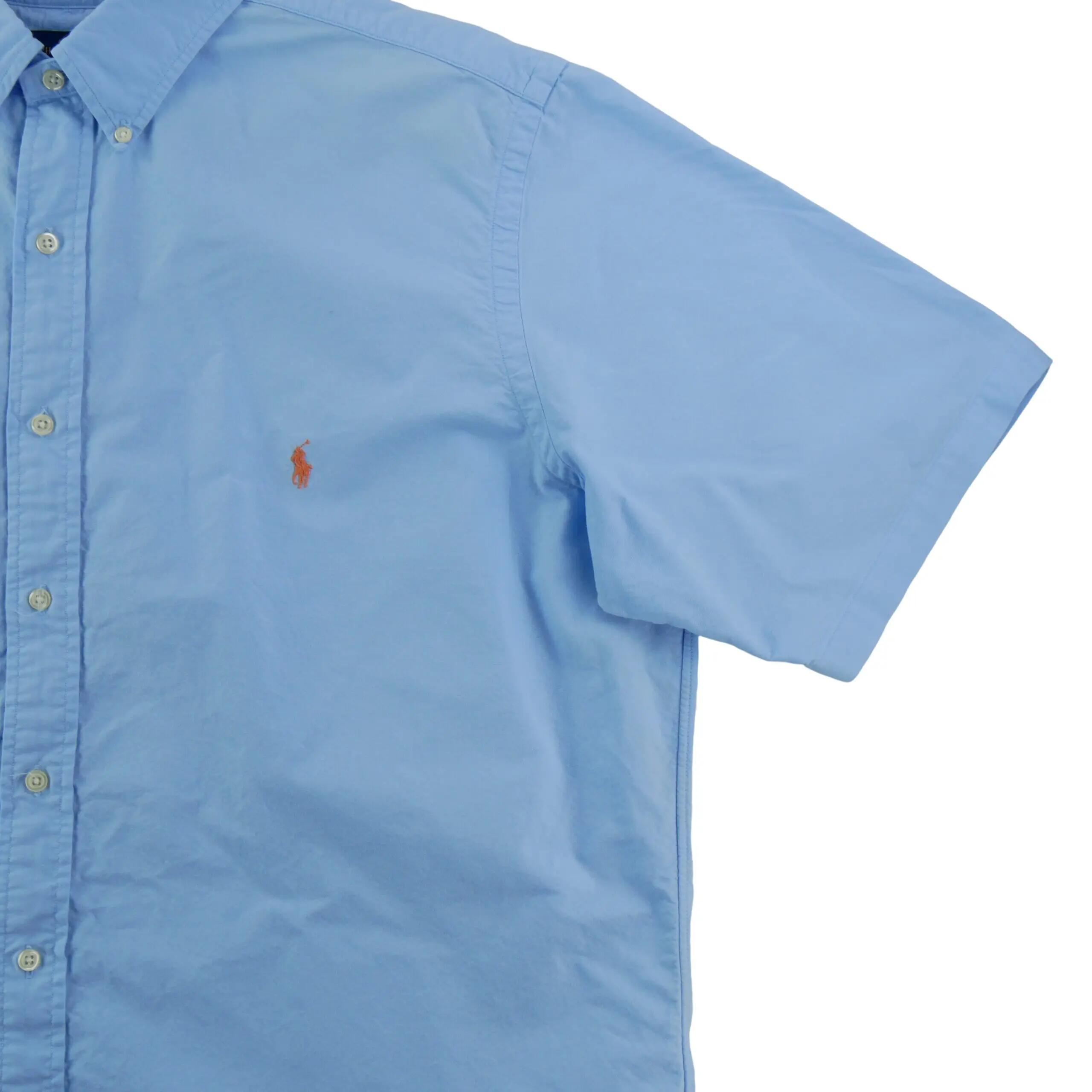 Refurbished - Klassische Herrenhemd uni Oxford Blau - Wie neu 3/6