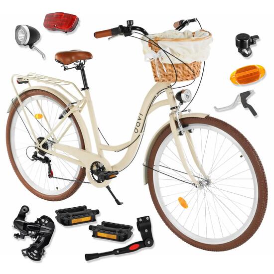 Stadsfiets 28" Nella Style steel frame 18" 7 versnellingen 160-185 cm