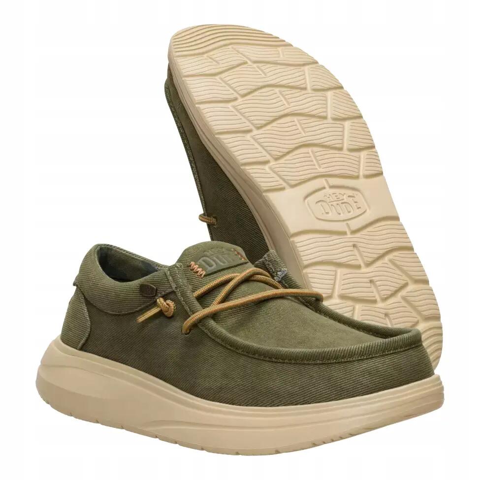 HeyDude Męskie Mokasyny Wally Comf Worn Twill 3/6