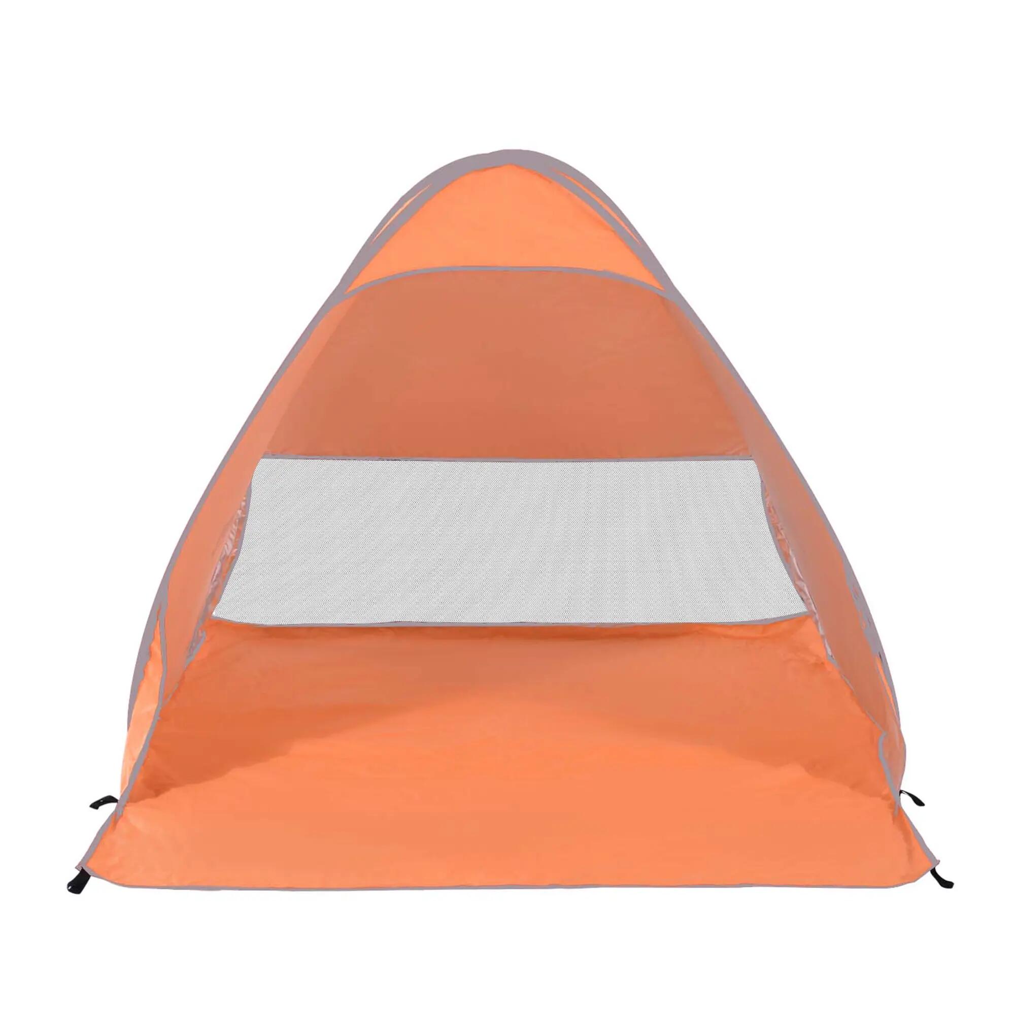 Tente plage pliable 2-3 personnes fenêtres abri protection UV 200x150x119 cm 2/6