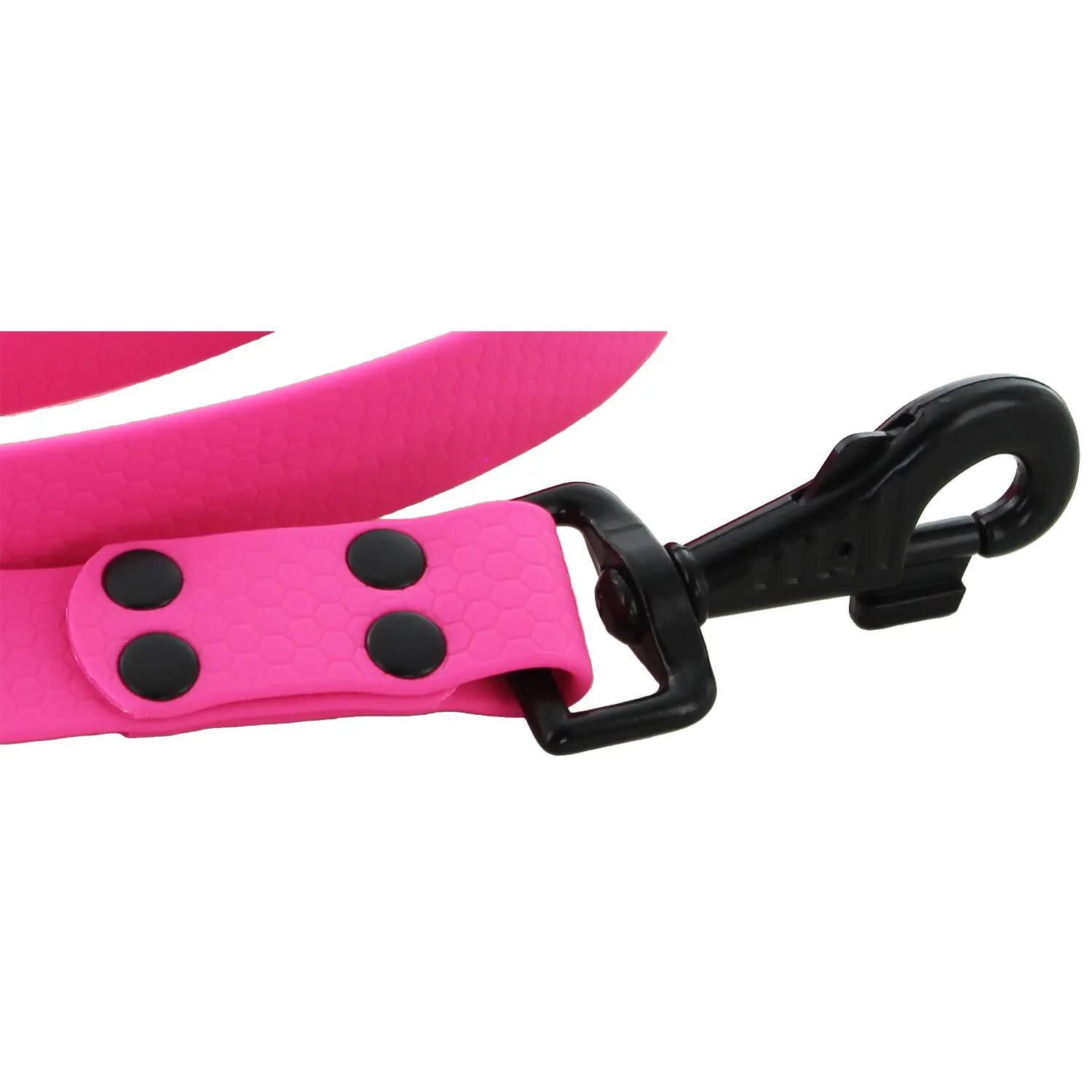 CANIHUNT-HONDENRIEM, MADE IN FRANCE, HEXA, 150 cm, breedte 25 mm, ROZE 2/4