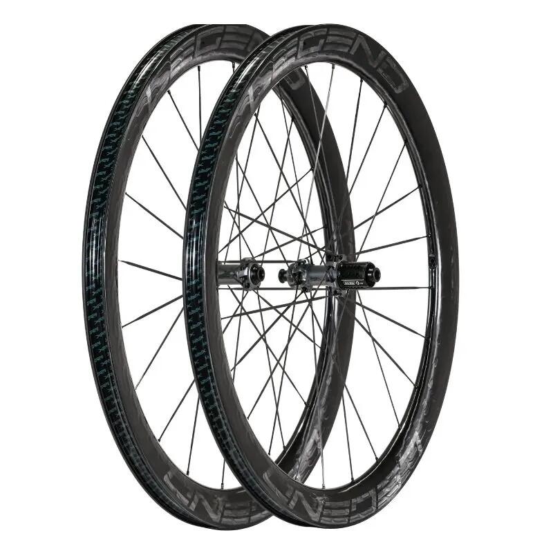 Coppia ruote bici da strada carbonio 48 mm aero PRO5 CSR disco, raggi carbonio 1/7