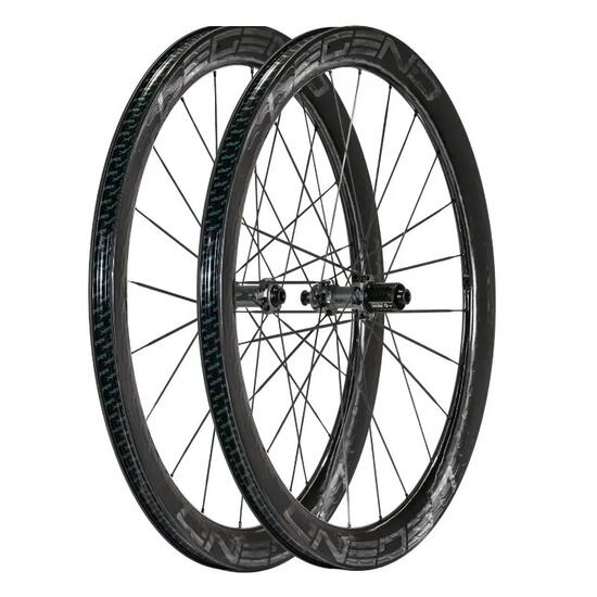 Coppia ruote bici da strada carbonio 48 mm aero PRO5 CSR disco raggi carbonio