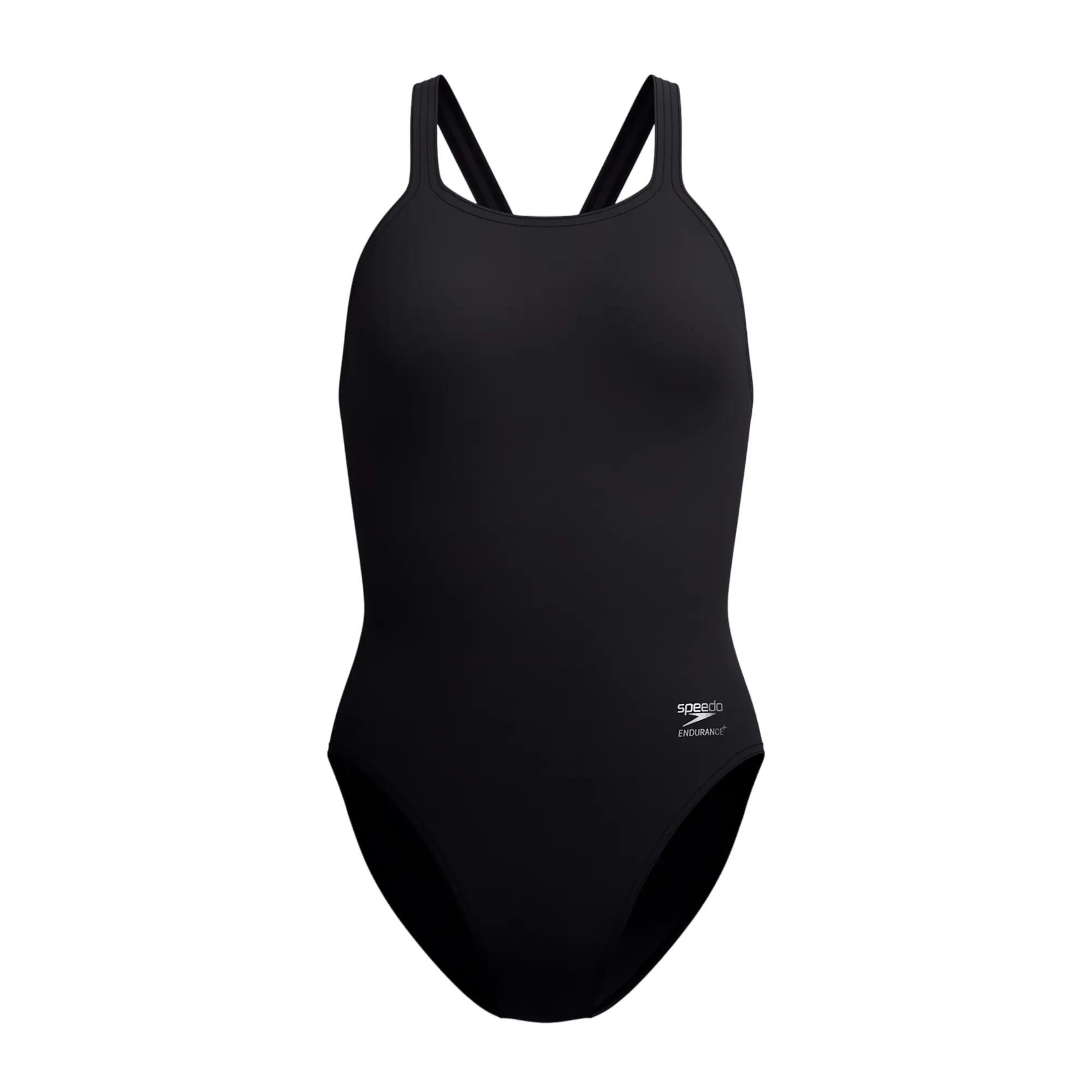 Maillot De Bain 1 Pièce Motif/style Uni Femme (Noir) 2/7