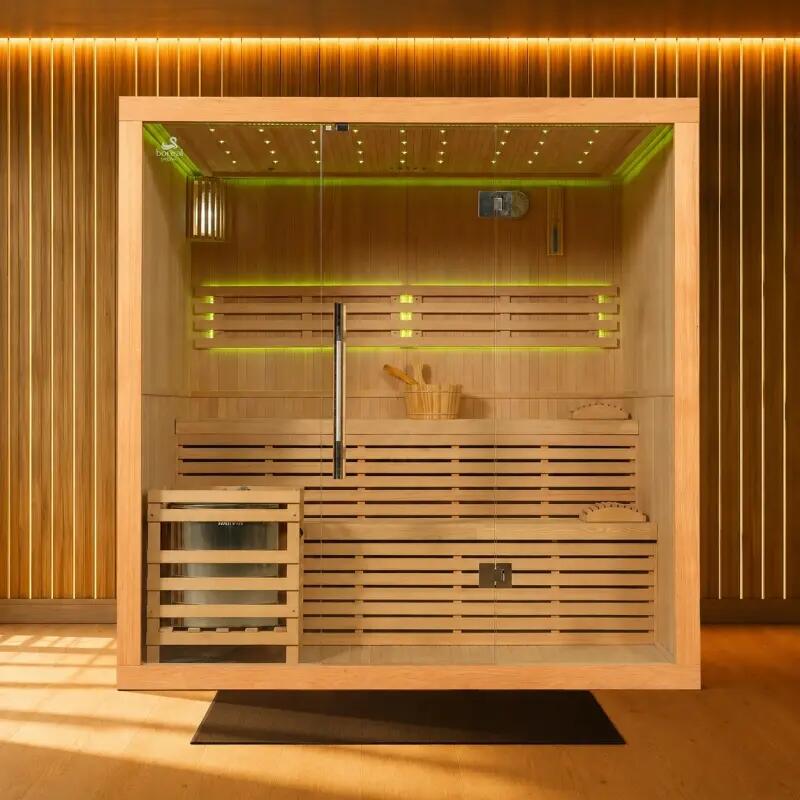 Sauna finlandais Nordica® Vapeur V56 (5 à 6 places) - 203 x 162 x H.200 2/7