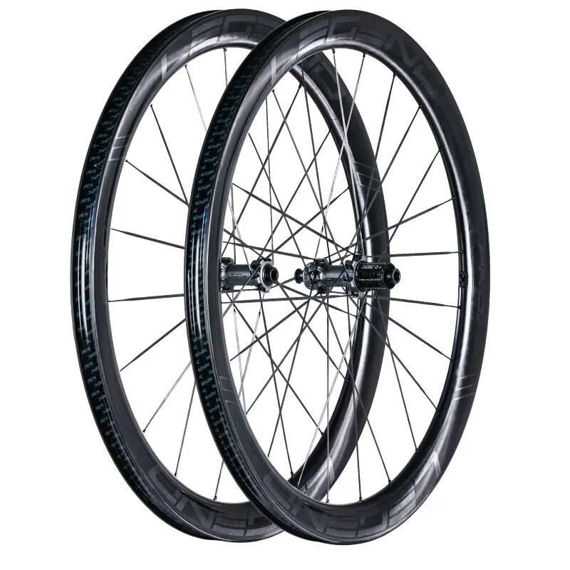 Coppia di ruote bici da strada carbonio 45 mm PRO5 CSR disco, raggi in carbonio 1/7