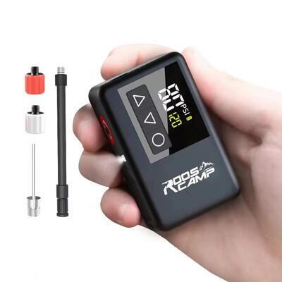 Rooscamp elektrische fietspomp 120 psi – lcd display & led lamp
