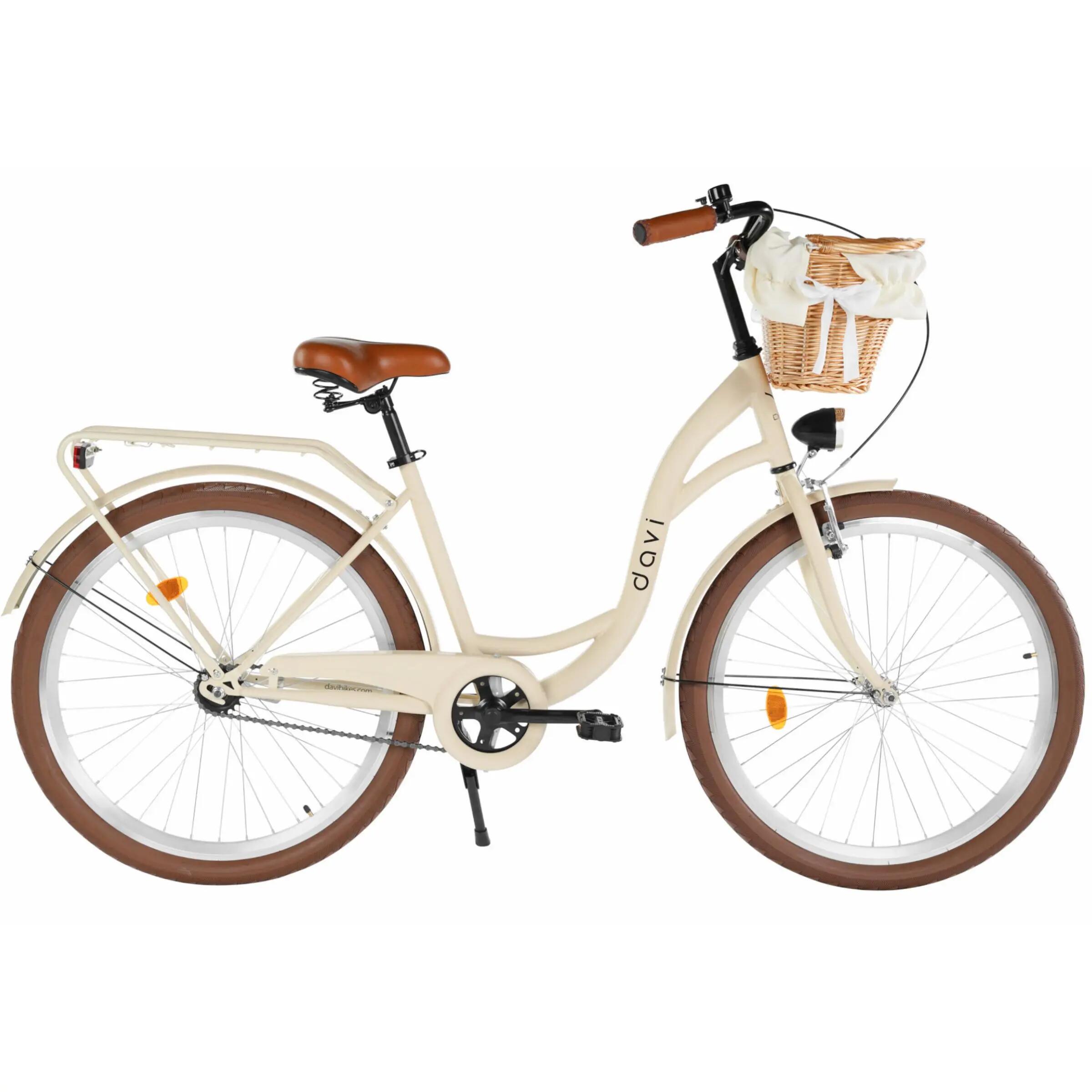 Bici da città 26" Davi Mira con cestino telaio acciaio 18" 1 velocità 155-180 cm 2/8
