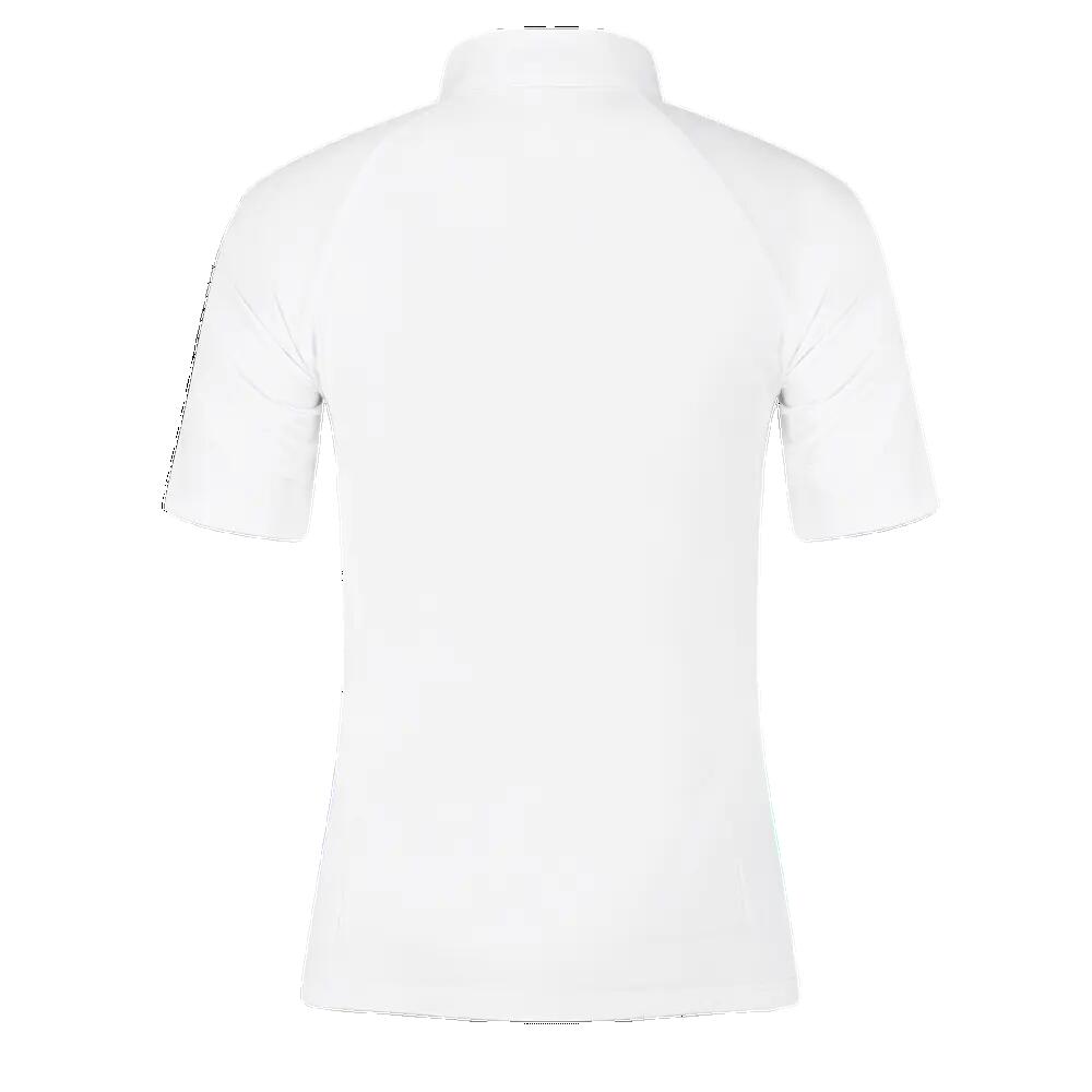 Show shirt women classic with gliiter zipper short sleeve blanc size 44 - Größe 3/3