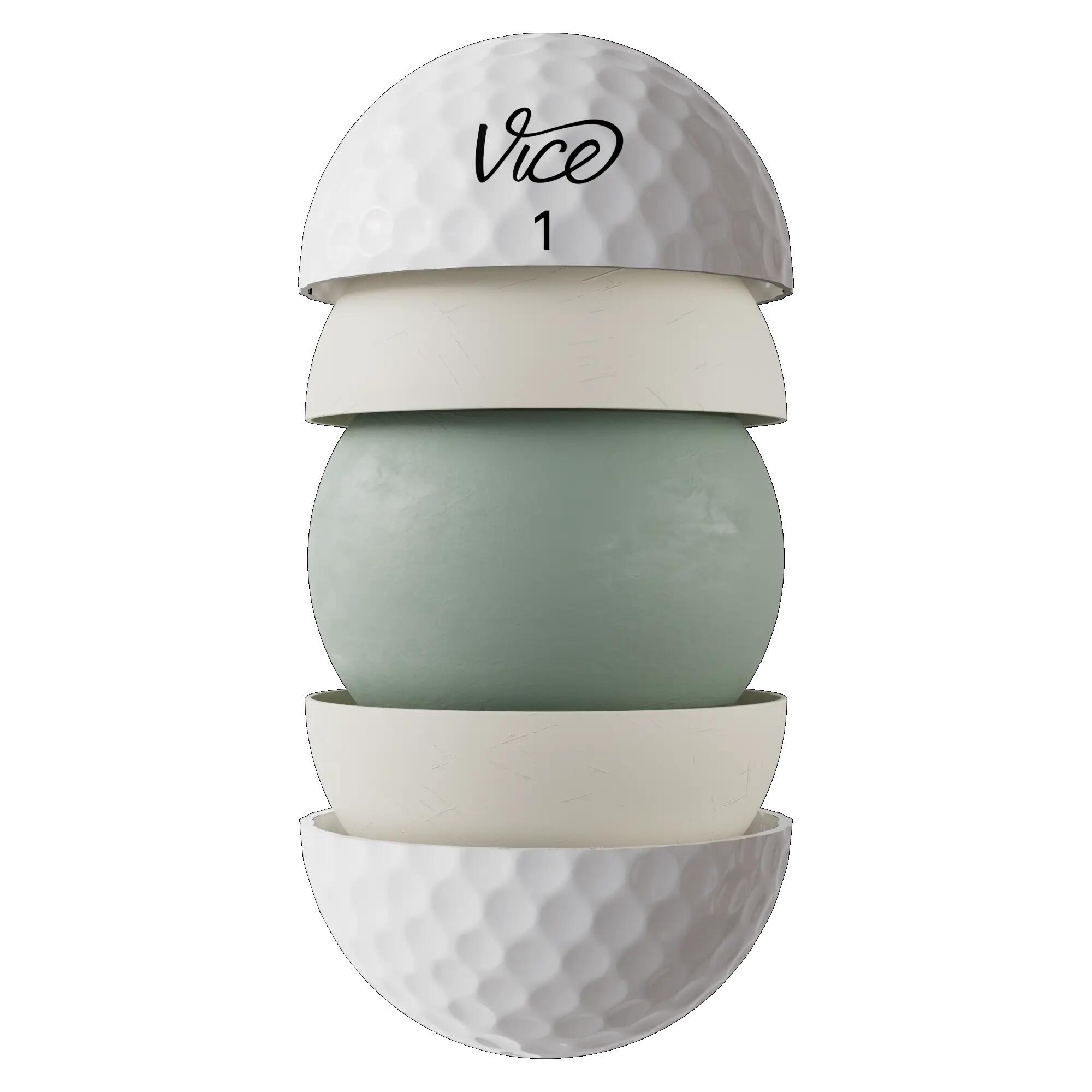 Vice Pro Air 12x Bolas de Golfe Branco 3/7