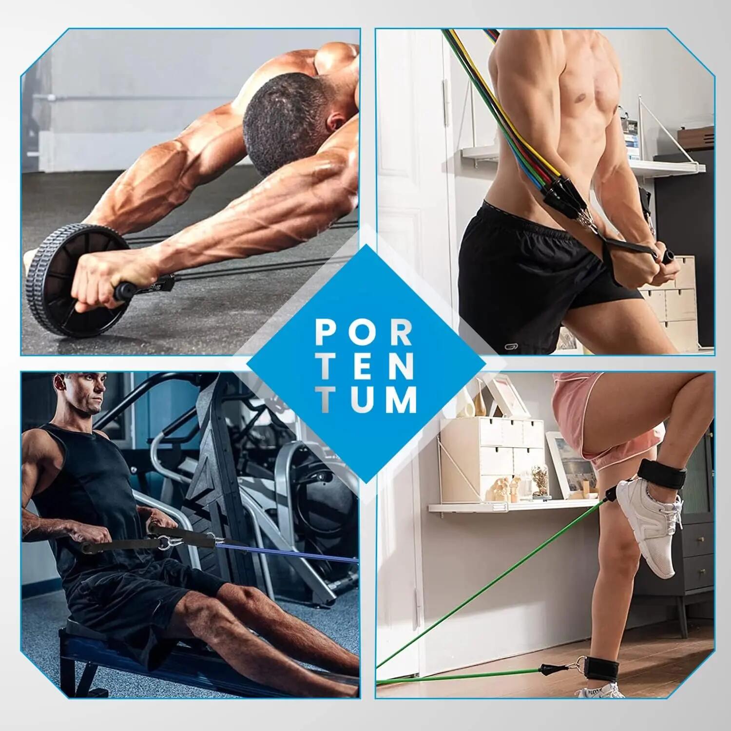 Bande élastique d'exercice à 5 niveaux de résistance jusqu'à 68 kg (150 lbs), id 5/5