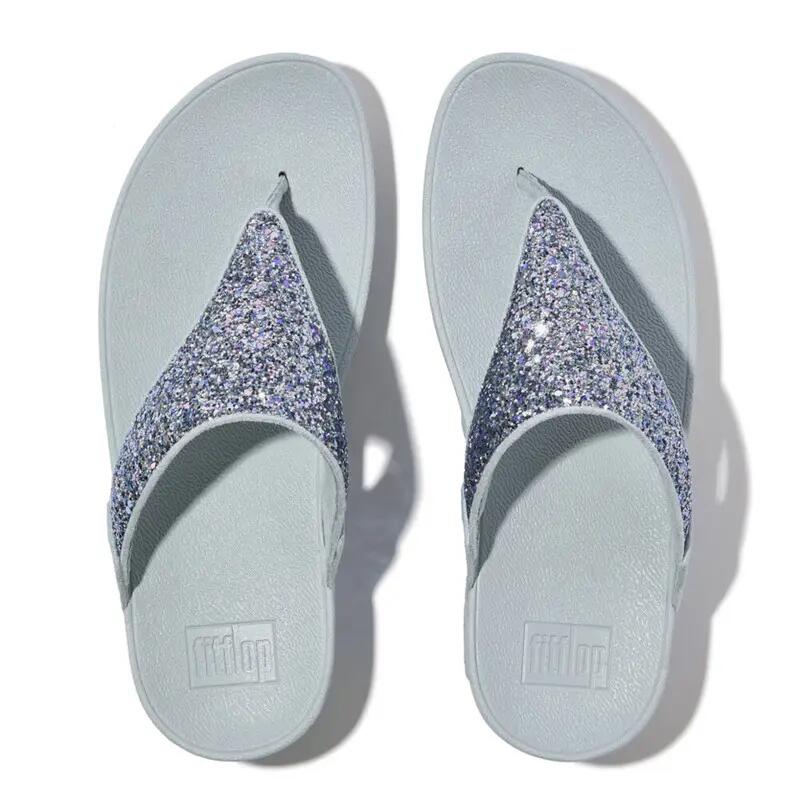 Lulu Multi-Tonal Glitter Toe-Post Sandals 3/7