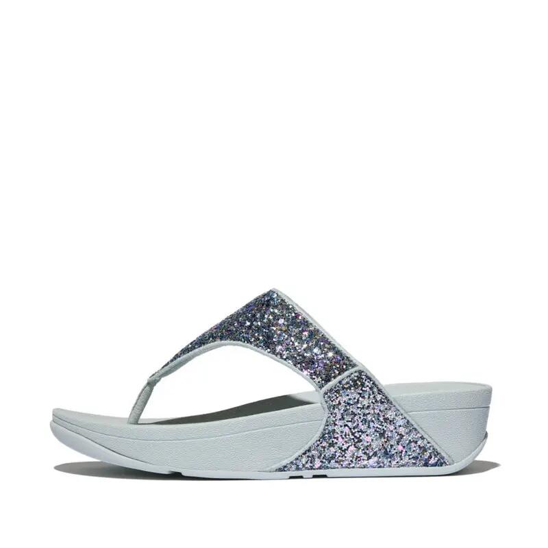 Lulu Multi-Tonal Glitter Toe-Post Sandals 2/7