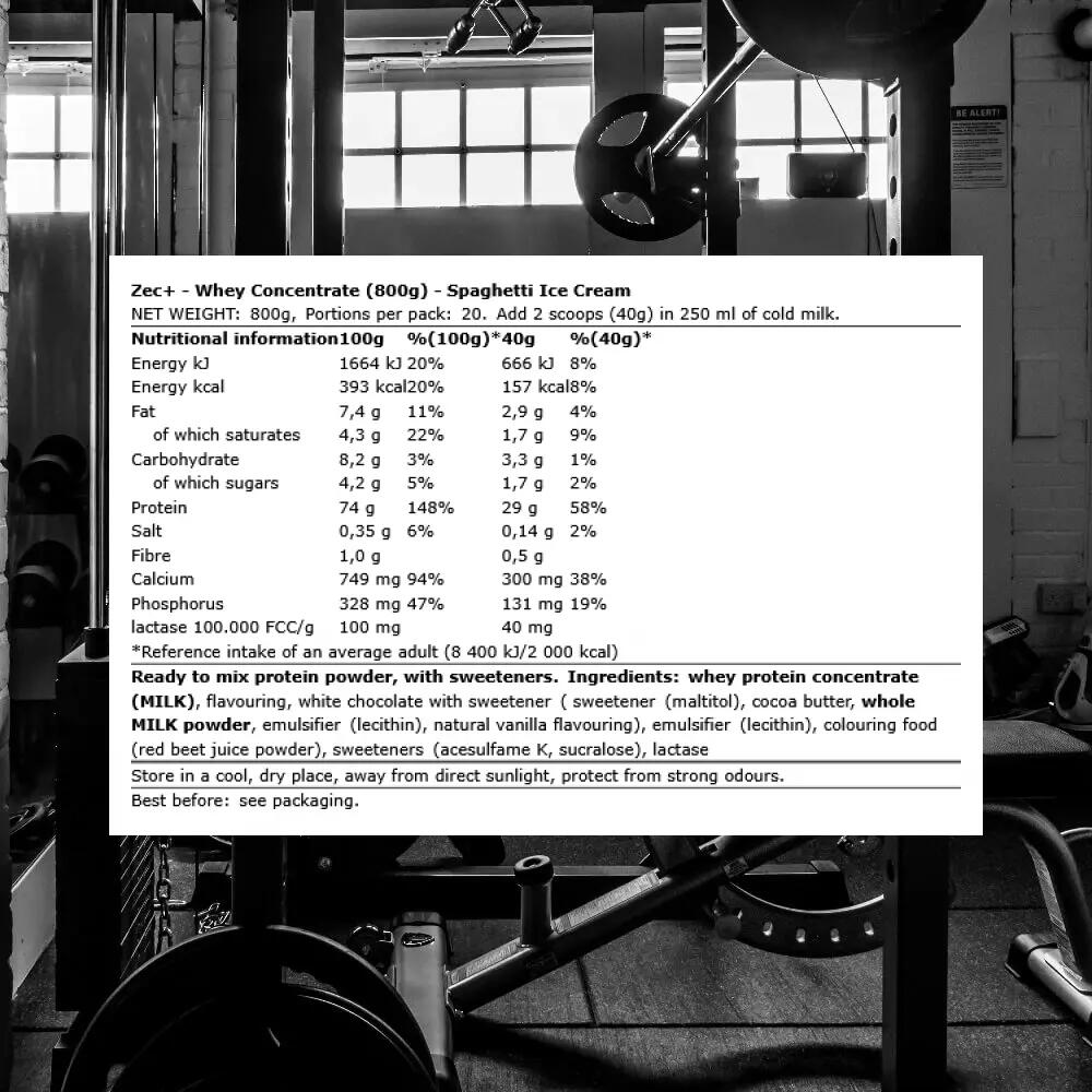 ZEC+ WHEY CONCENTRATE 800g Spaghetti-Eis 3/3