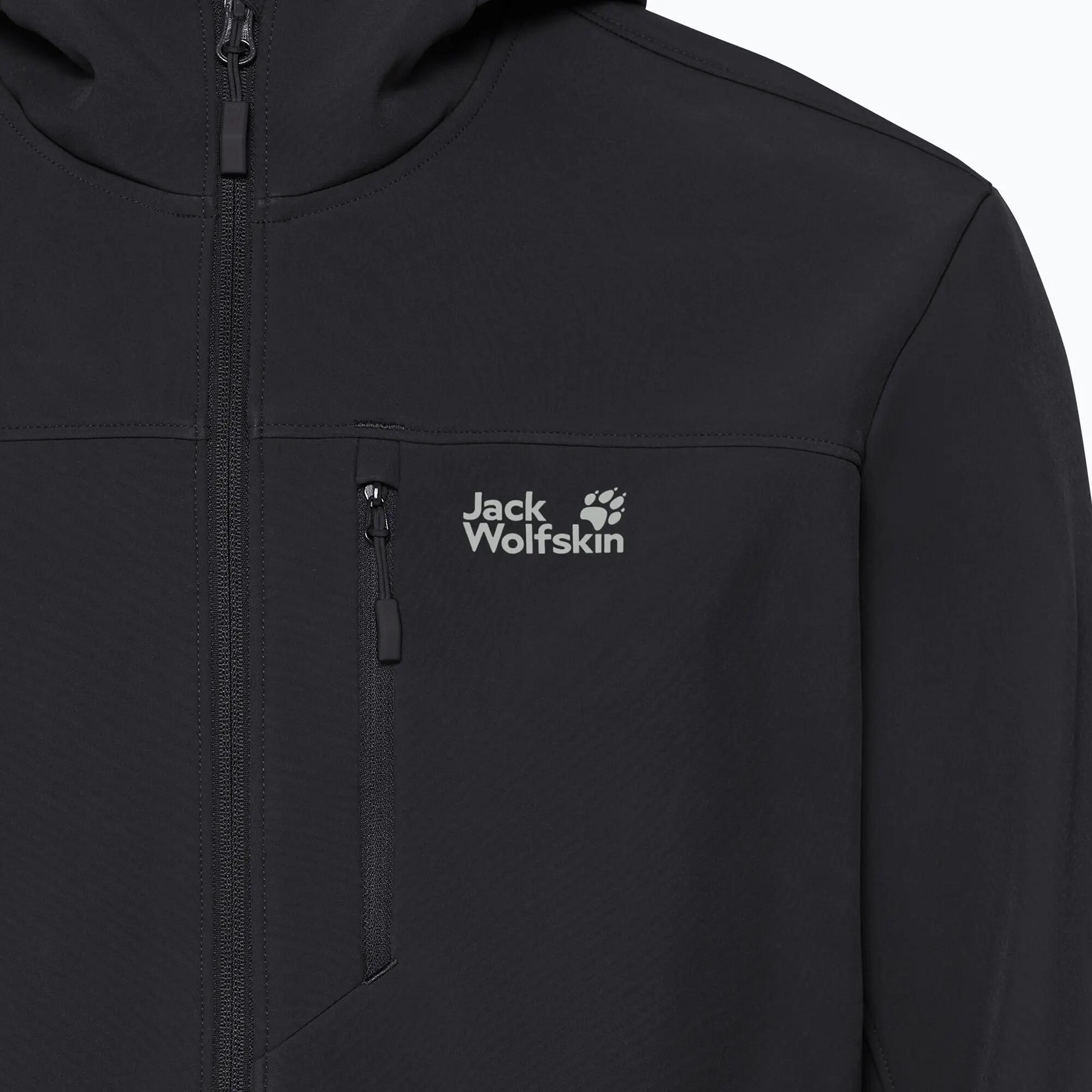 Heren winddichte jas Jack Wolfskin Wild Winds Hooded 6/7