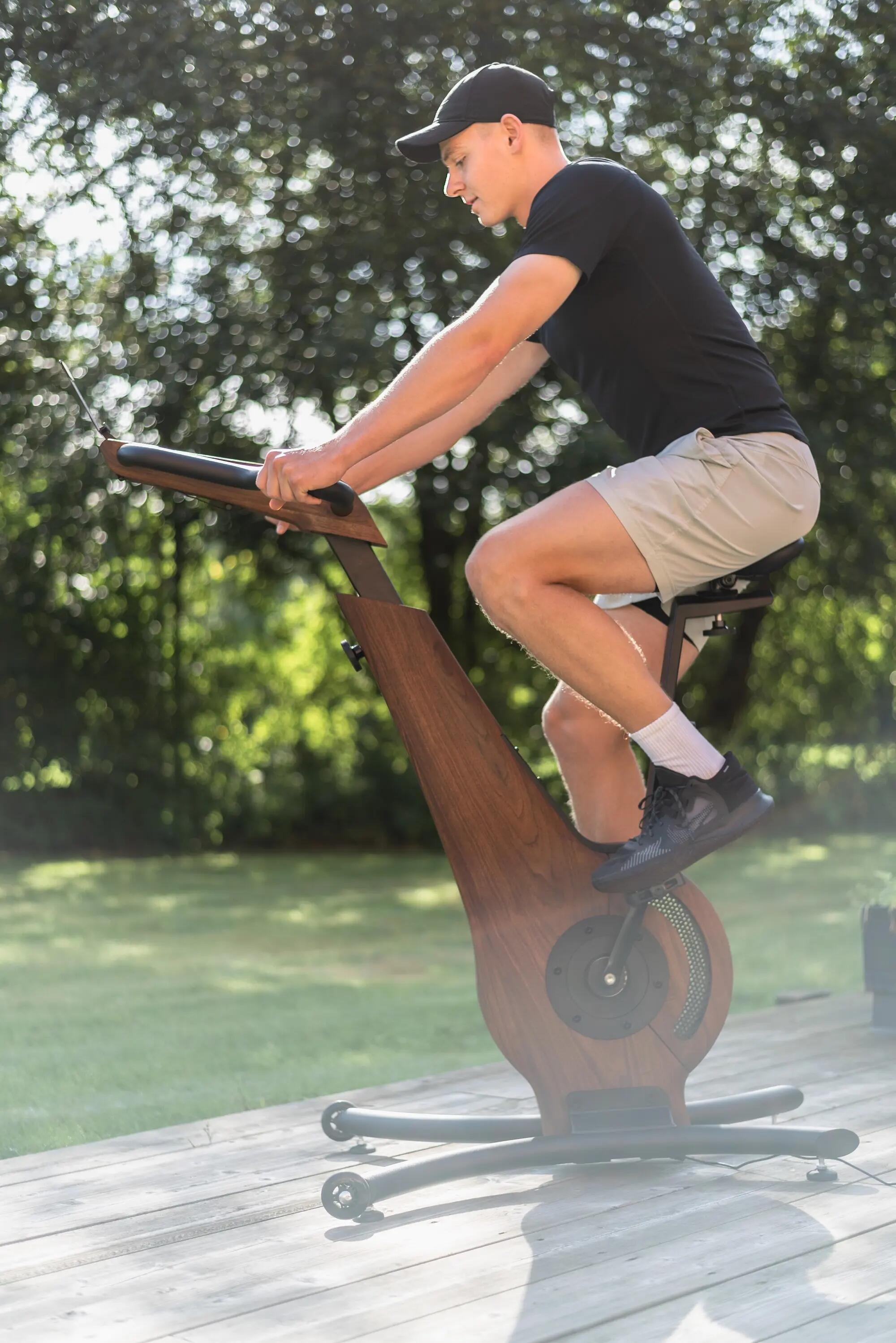 Hometrainer - Indoor cycling - NOHRD Bike V2 Shadow - Touchscreen, hout - Zwart 3/6
