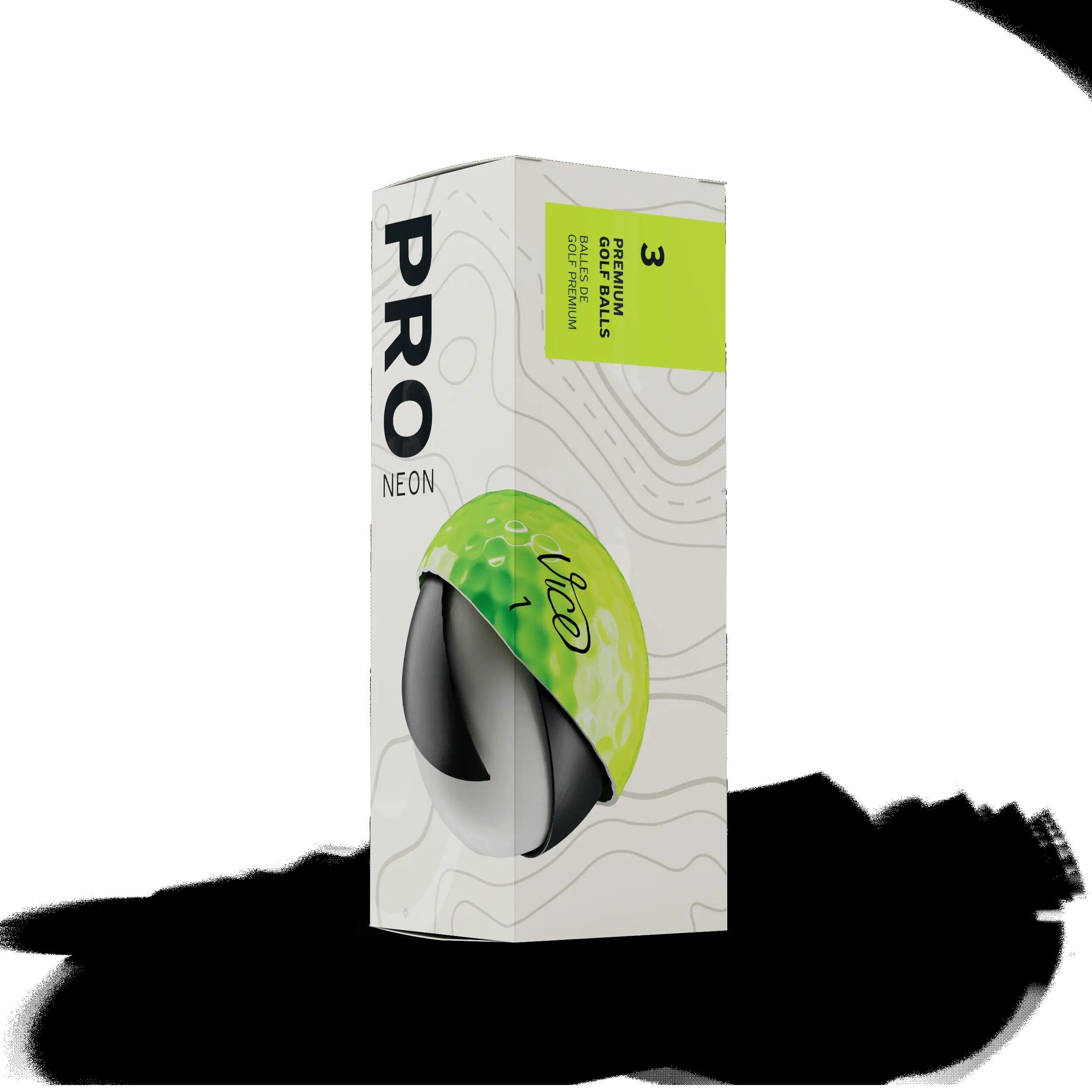 Vice Pro 12x Golf Balls Neon Lime 4/4