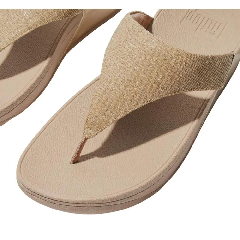 Ergonomica SLIPPER DAMEN Fitflop Lulu Shimmerlux Toe-post BEIGE 4/7