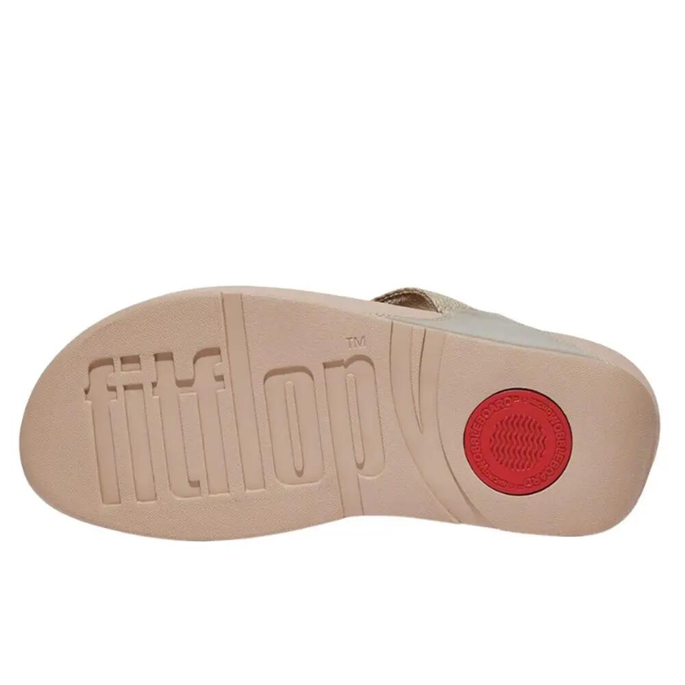 Ergonomica SLIPPER DAMEN Fitflop Lulu Shimmerlux Toe-post BEIGE 3/7