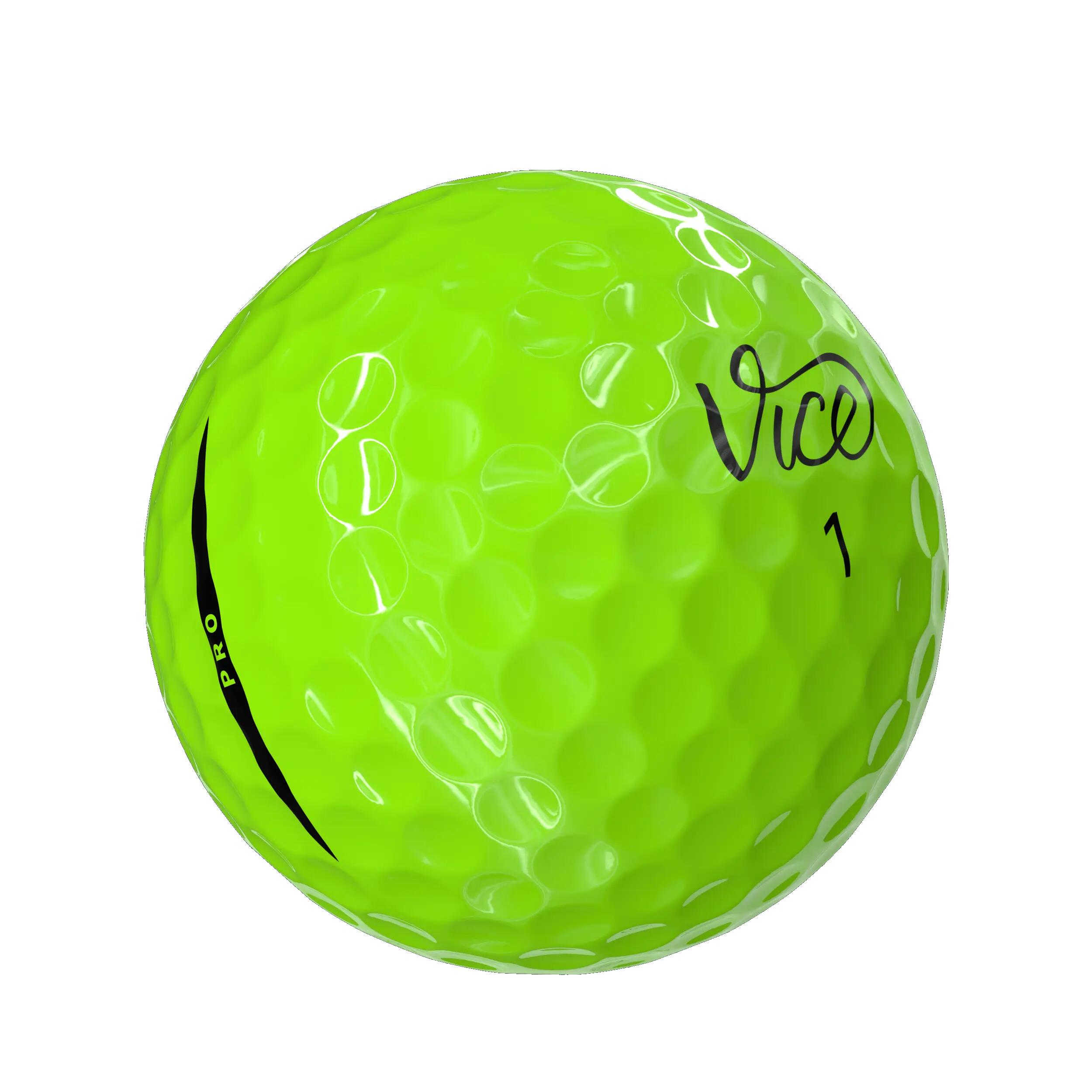 Vice Pro 12x Golf Balls Neon Lime 2/4