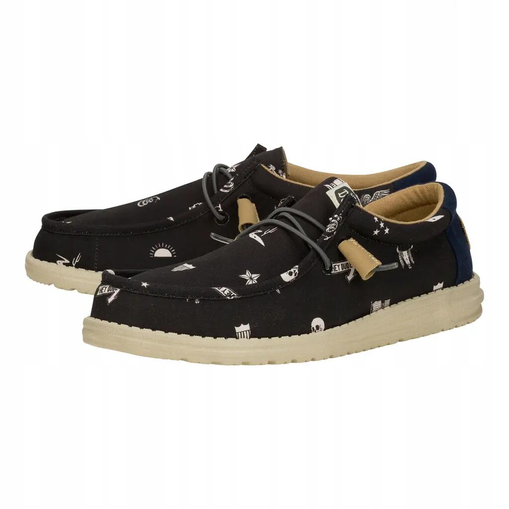 HeyDude Męskie Mokasyny Wally Stars Skullss Print 4/6