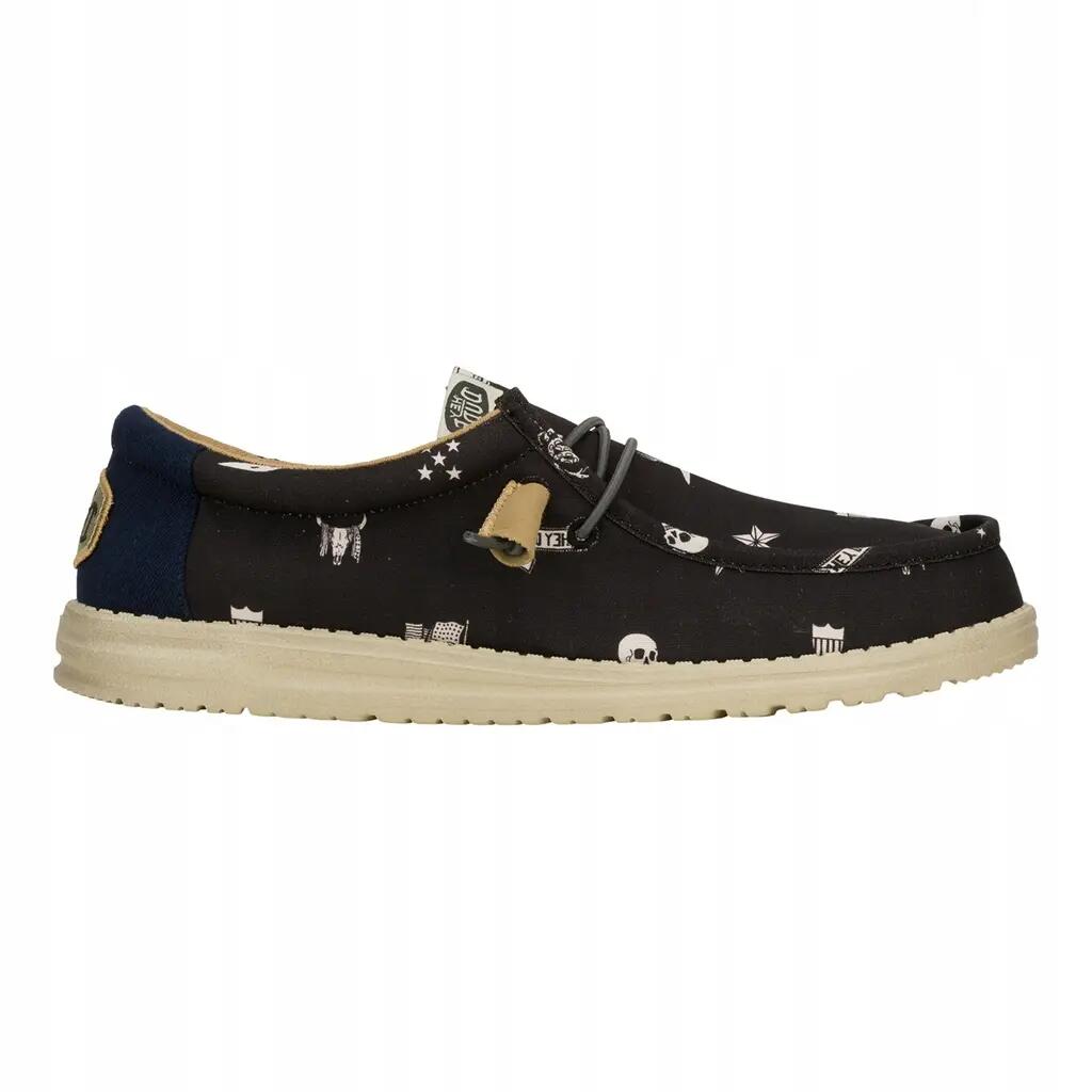 HeyDude Męskie Mokasyny Wally Stars Skullss Print 2/6