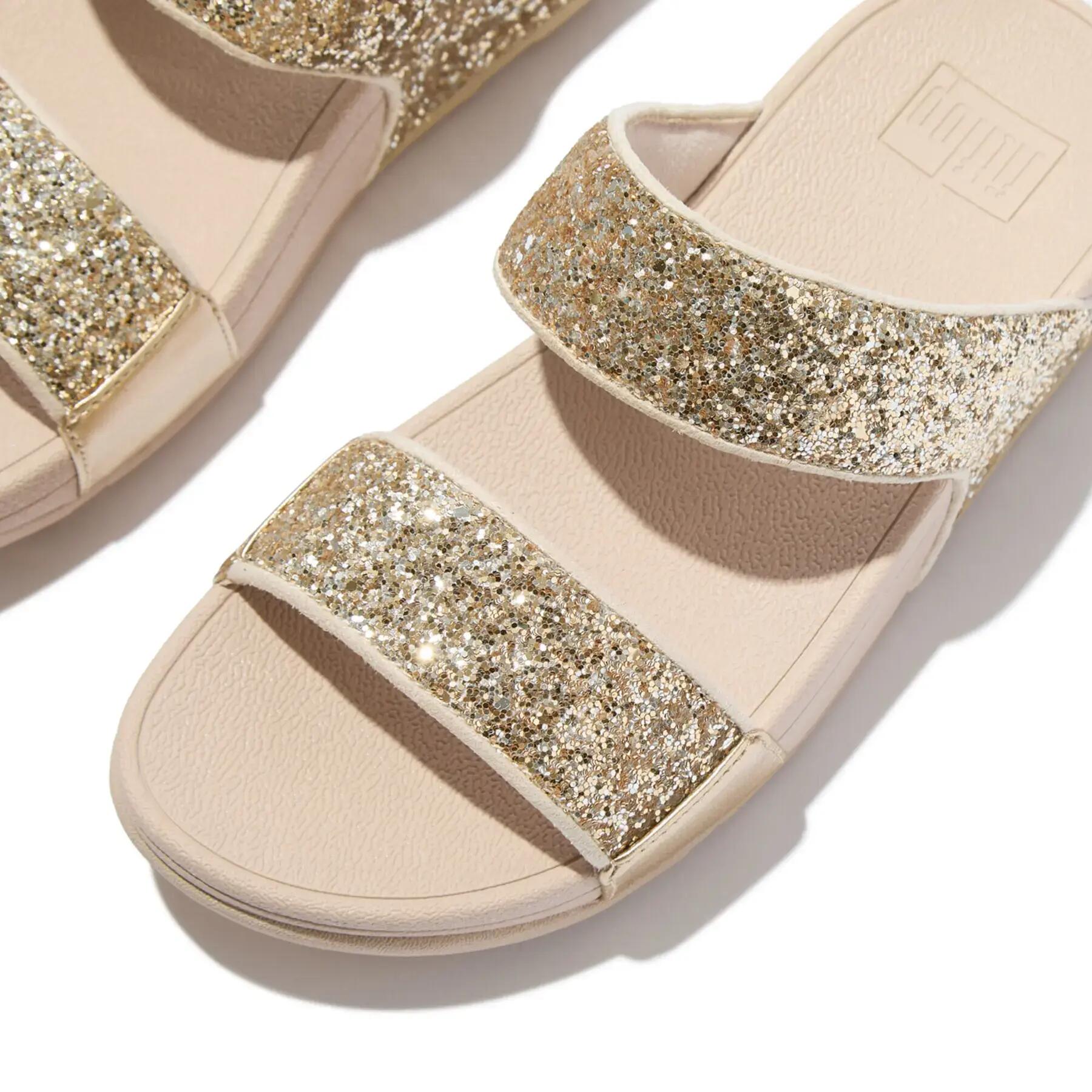 Pantoletten für Damen FitFlop Lulu Multi-Tonal Glitter 5/7