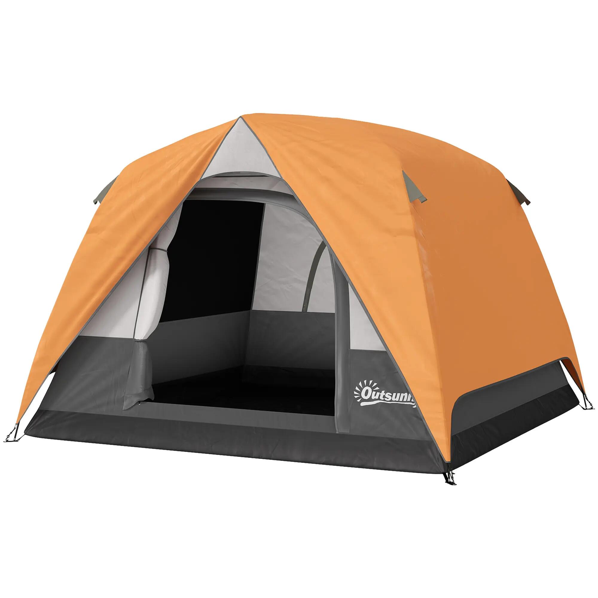Tente camping 4 personnes imperméable montage facile 200x200x135 cm 2/6