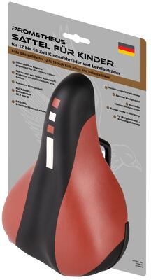 Fietszadel kinderfiets 12/14/16/18 inch 215x150 mm ø22,2 mm wit