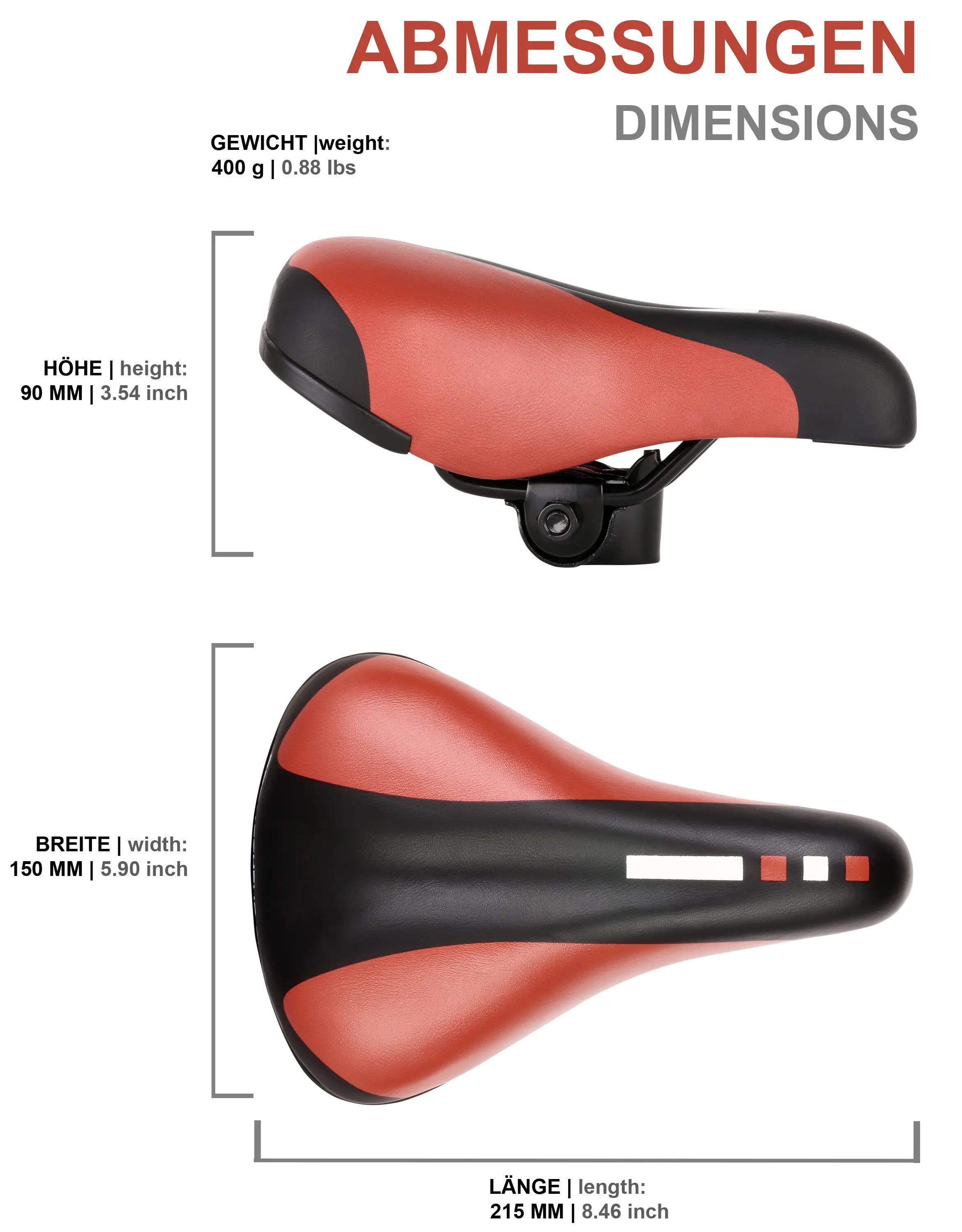 Sillín para bicicleta infantil 12/14/16/18 pulgadas 215x150 mm Marrón 3/6