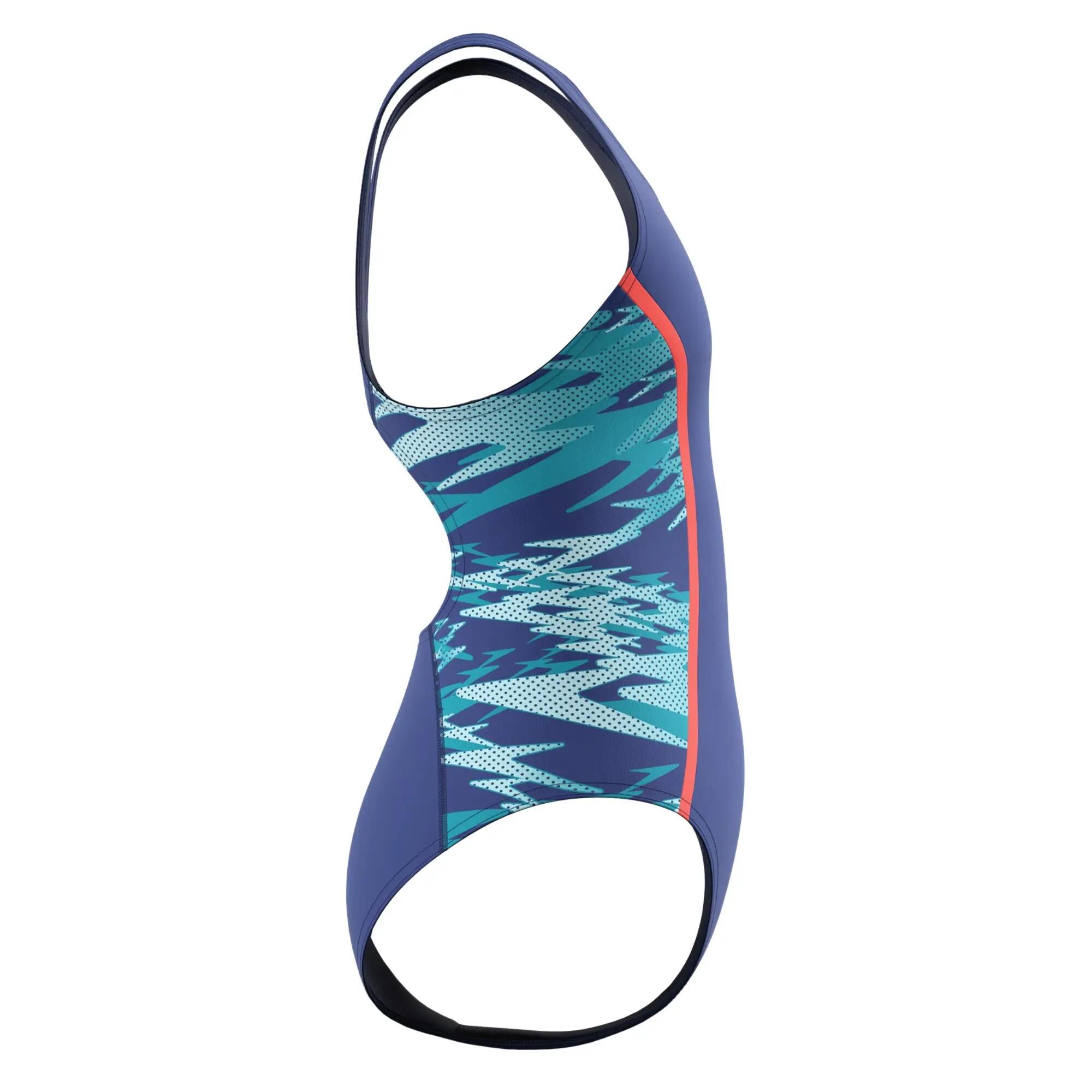 Maillot De Bain 1 Pièce Dos Nageur Motif/style Panneaux Latéraux HYPERBOOM Fille 3/7