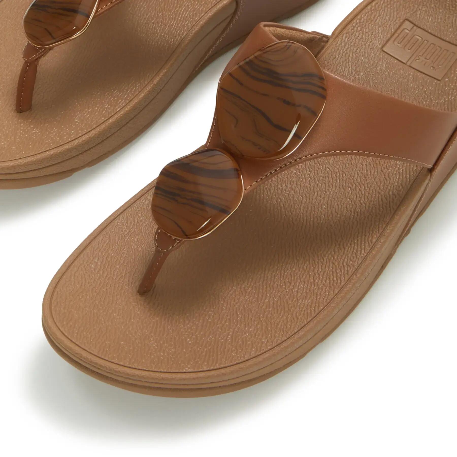 Flip-Flops für Damen FitFlop Lulu Marbled-Stone 5/7
