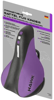 Sella bici bambino 12/14/16/18 pollici 215x150 mm Ø222 mm Marrone