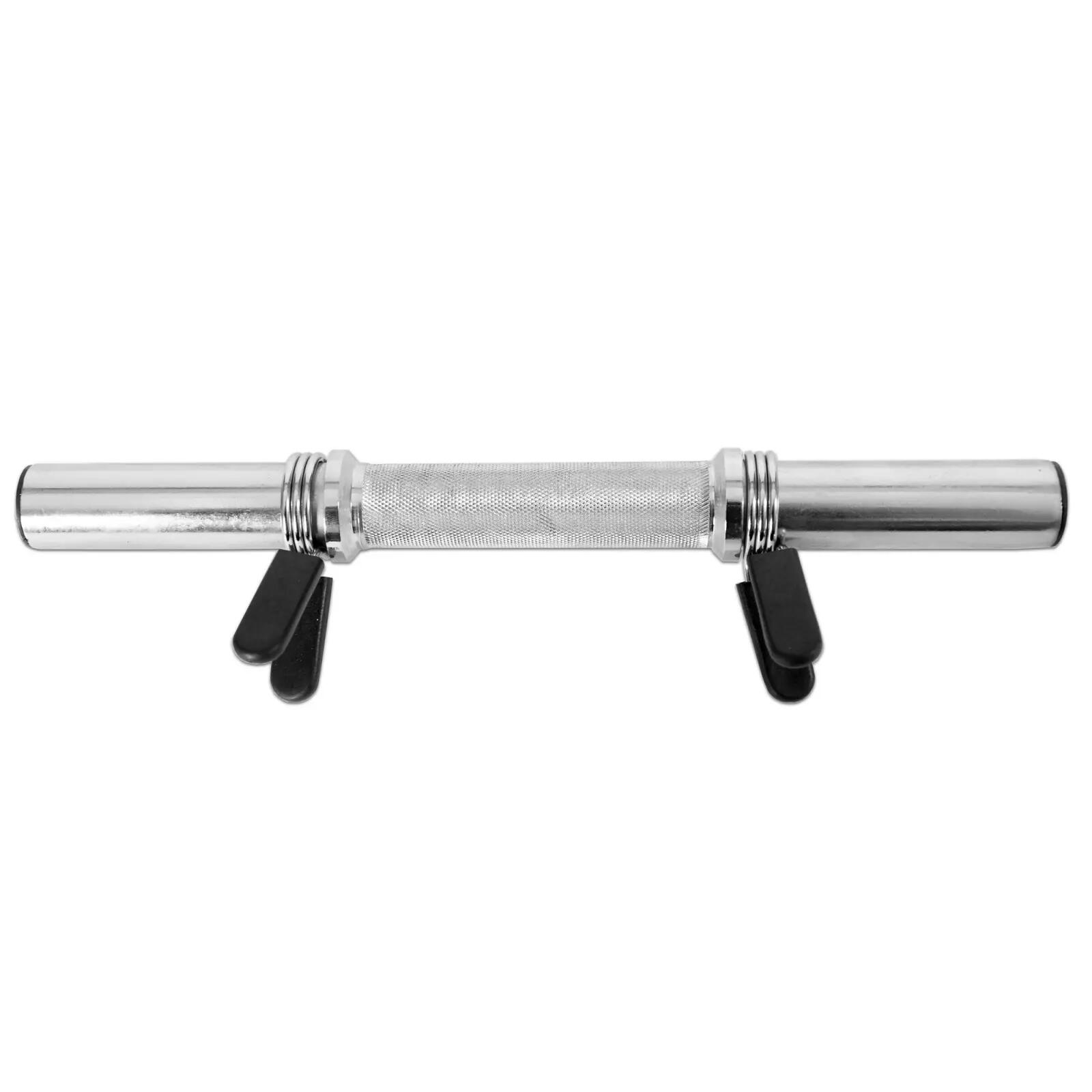 Korte halterstang - Krachttraining - Clipsluiting - Taurus - Zilver/zwart 2/4