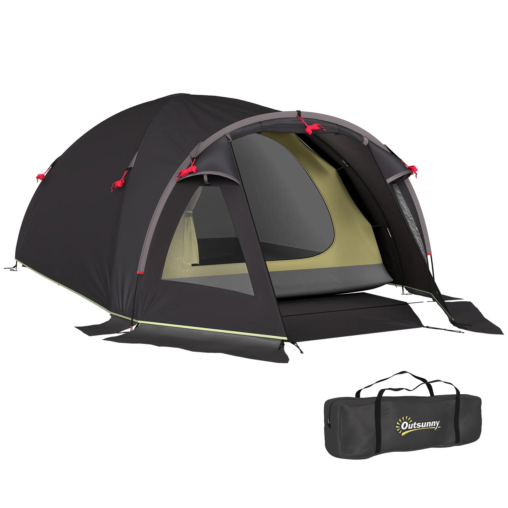 Tente de camping 2 places légère et stable avec protection UV 50+, tente tunnel 1/9