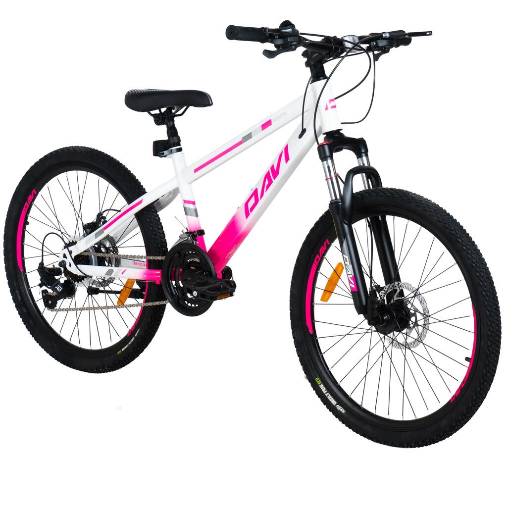 Horský bicykel 24" 9-12 rokov Davi Marita oceľový rám 11" 21 prevodov