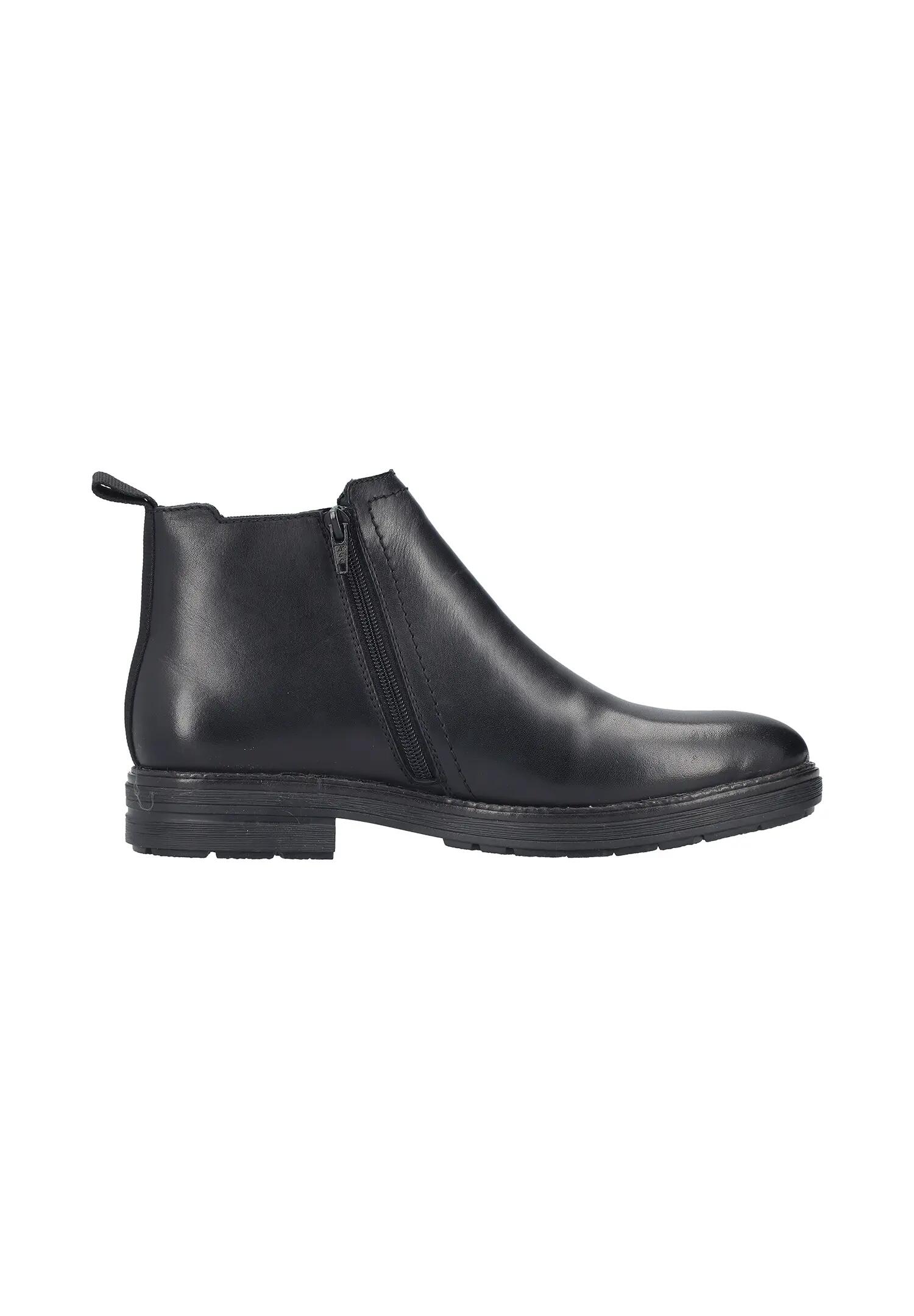 Rieker Herren Leder Chelsea Boots 33484-00 Stiefelette Warmfutter Schwarz 4/7
