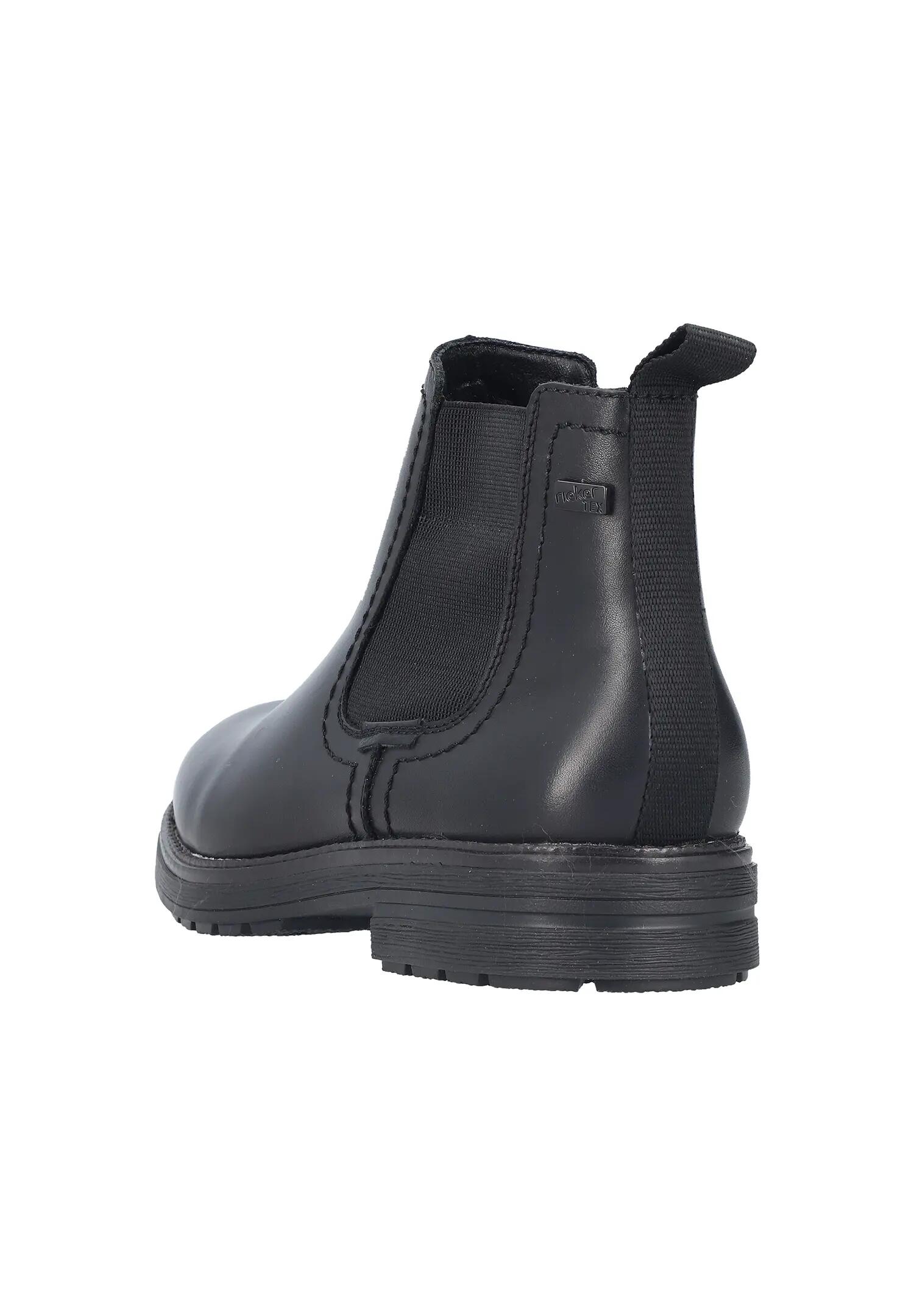 Rieker Herren Leder Chelsea Boots 33484-00 Stiefelette Warmfutter Schwarz 3/7