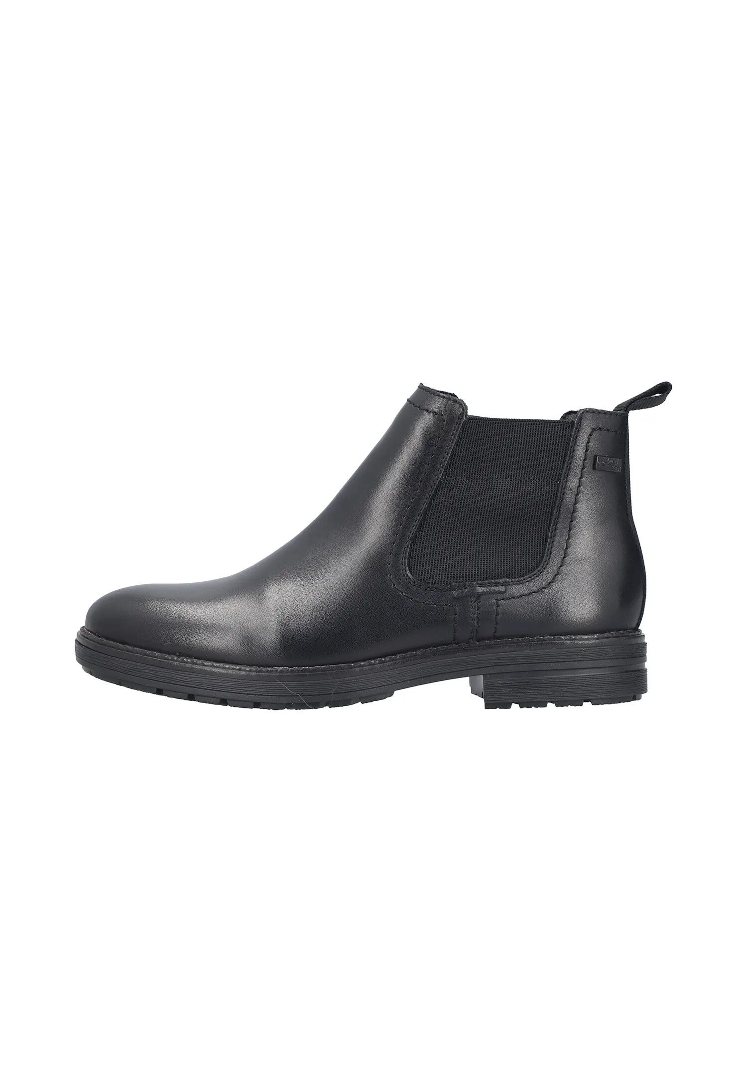 Rieker Herren Leder Chelsea Boots 33484-00 Stiefelette Warmfutter Schwarz 2/7