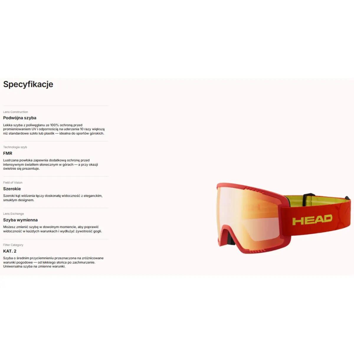 Gogle Head Contex Red Red 2027 3/3