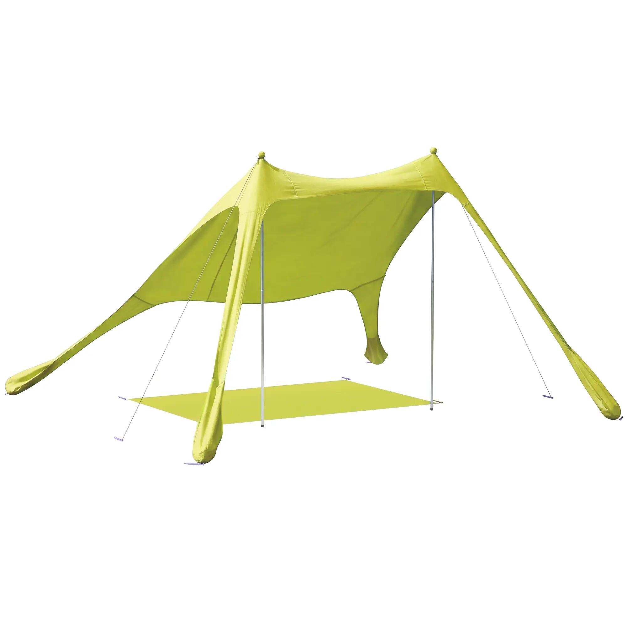 Tente de plage pliable avec tapis solaire UPF50+, poteaux en aluminium, pelle, p 2/9