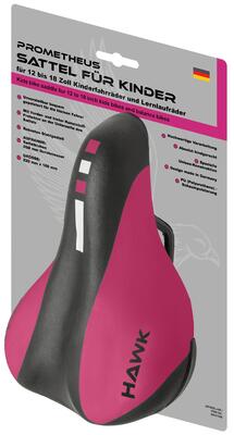 Fietszadel kinderfiets 12/14/16/18 inch 215x150 mm ø22,2 mm roze