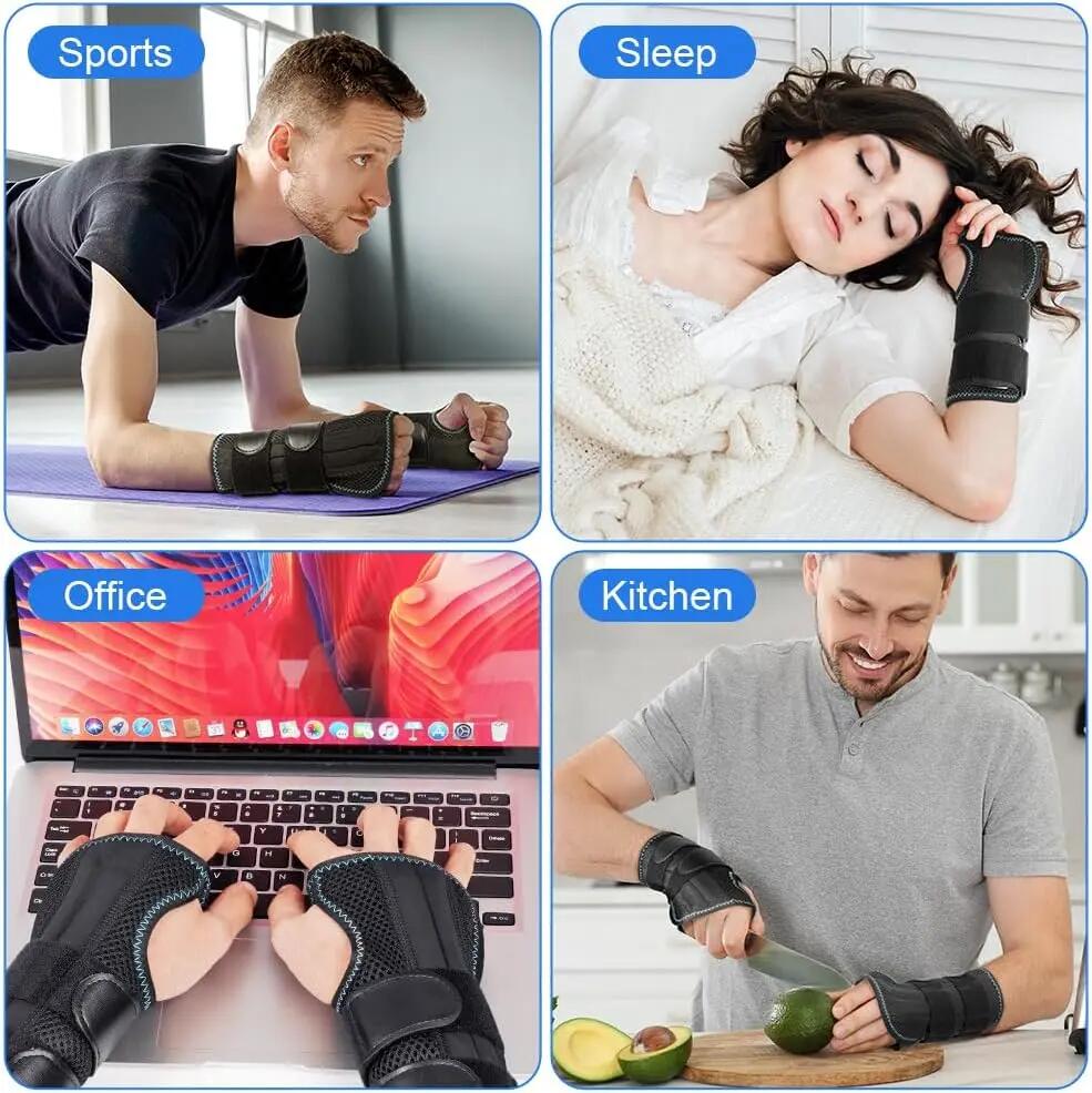 Attelle de poignet ajustable en 2 pièces avec 3 côtés métalliques, protection du 8/8