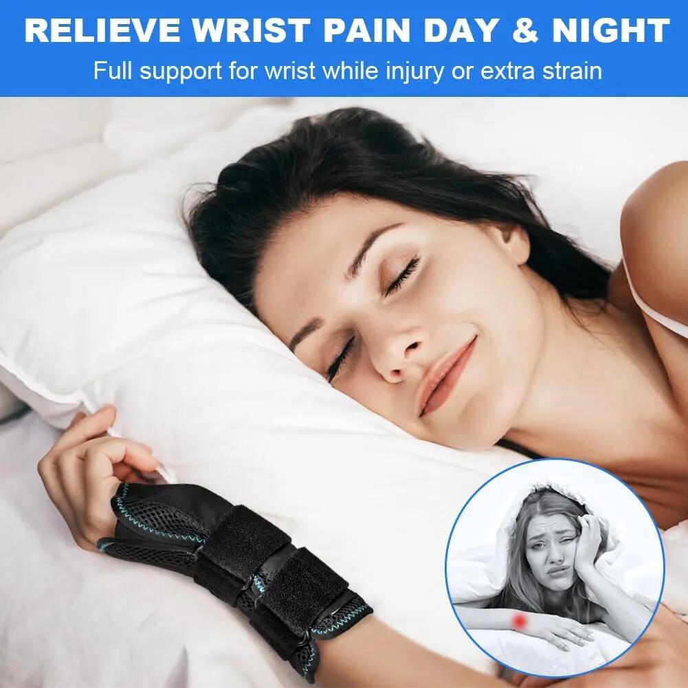 Attelle de poignet ajustable en 2 pièces avec 3 côtés métalliques, protection du 7/8