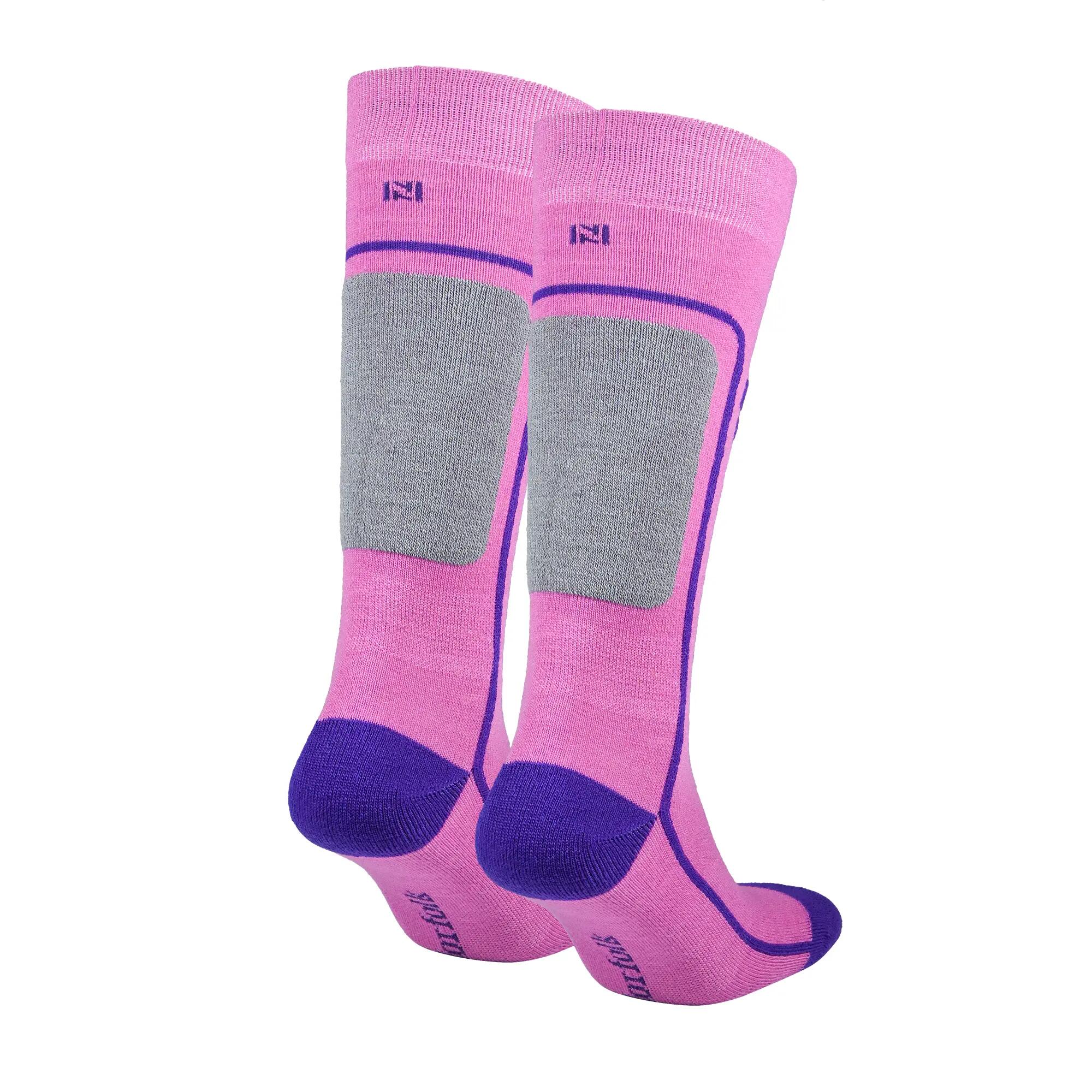 Meias de esqui para criança em lã merina com absorção de impacto-Courchevel Kids 5/6