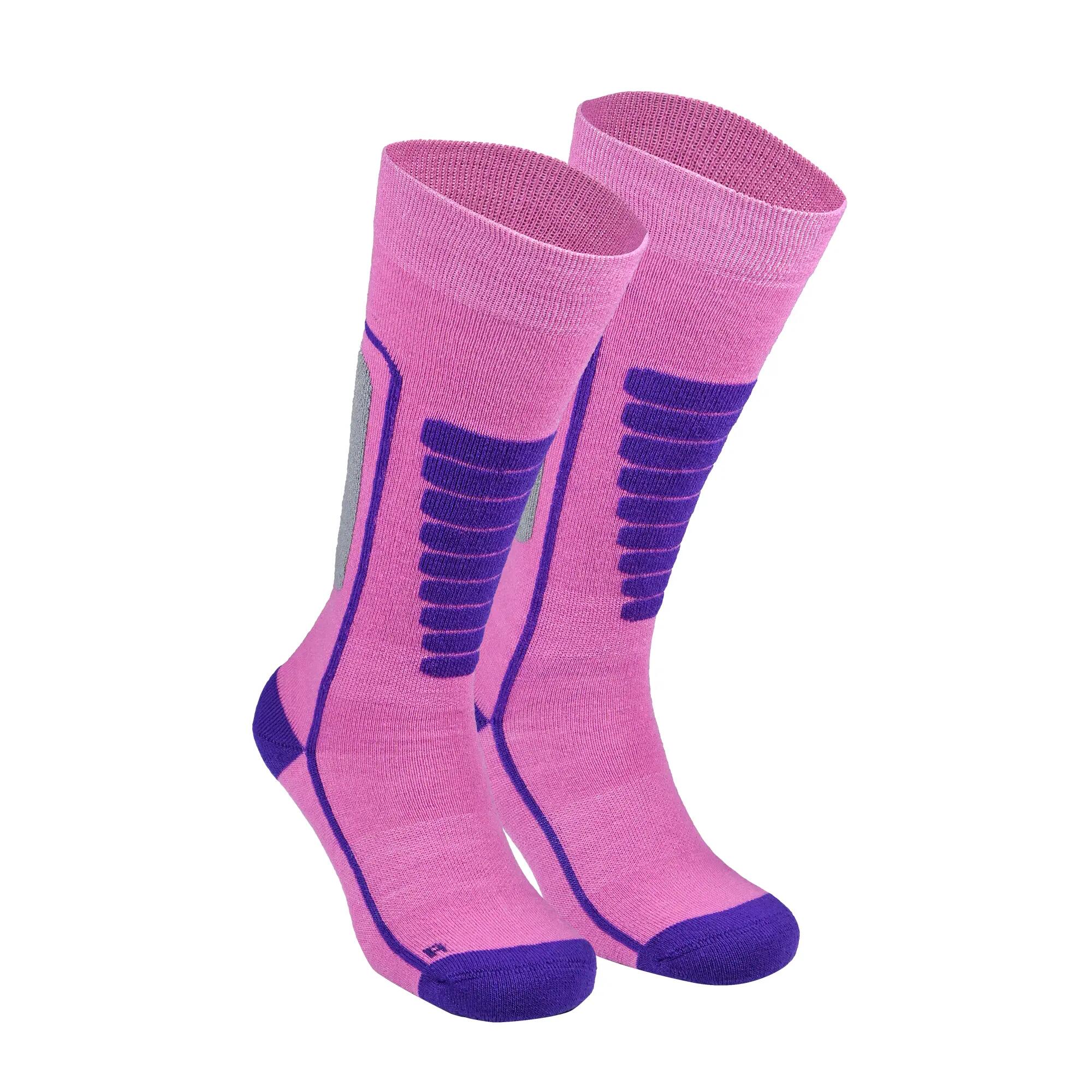 Meias de esqui para criança em lã merina com absorção de impacto-Courchevel Kids 3/6