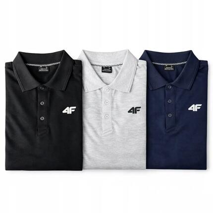 KOMPLET KOSZULEK POLO 4F T-SHIRT MĘSKI ZESTAW 3 SZTUKI