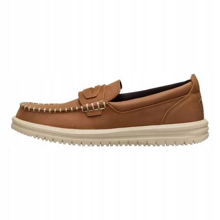 HeyDude Męskie Buty Mokasyny Wsuwane Skórzane Wally NXT Loafer Leather 41
