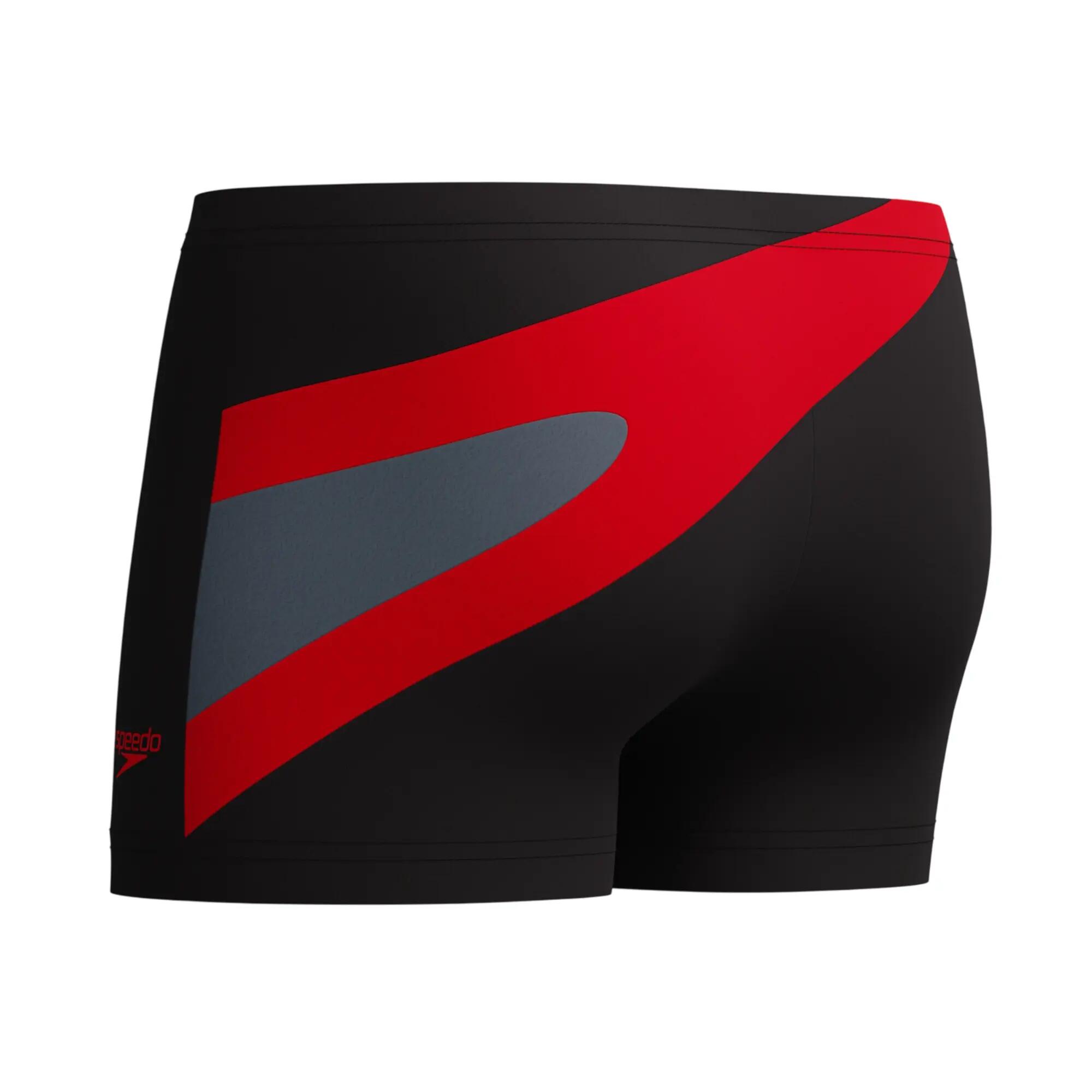 "Hyperboom" Badeshorts für Herren Schwarz/Rot 4/4